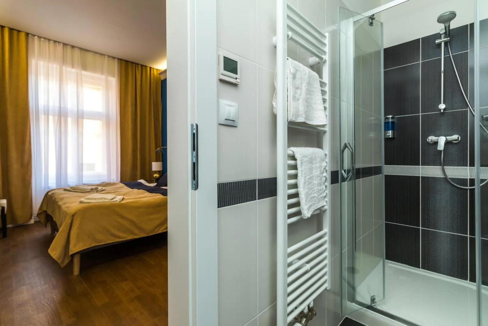 Bathroom, Bed in Residence Vaclavska