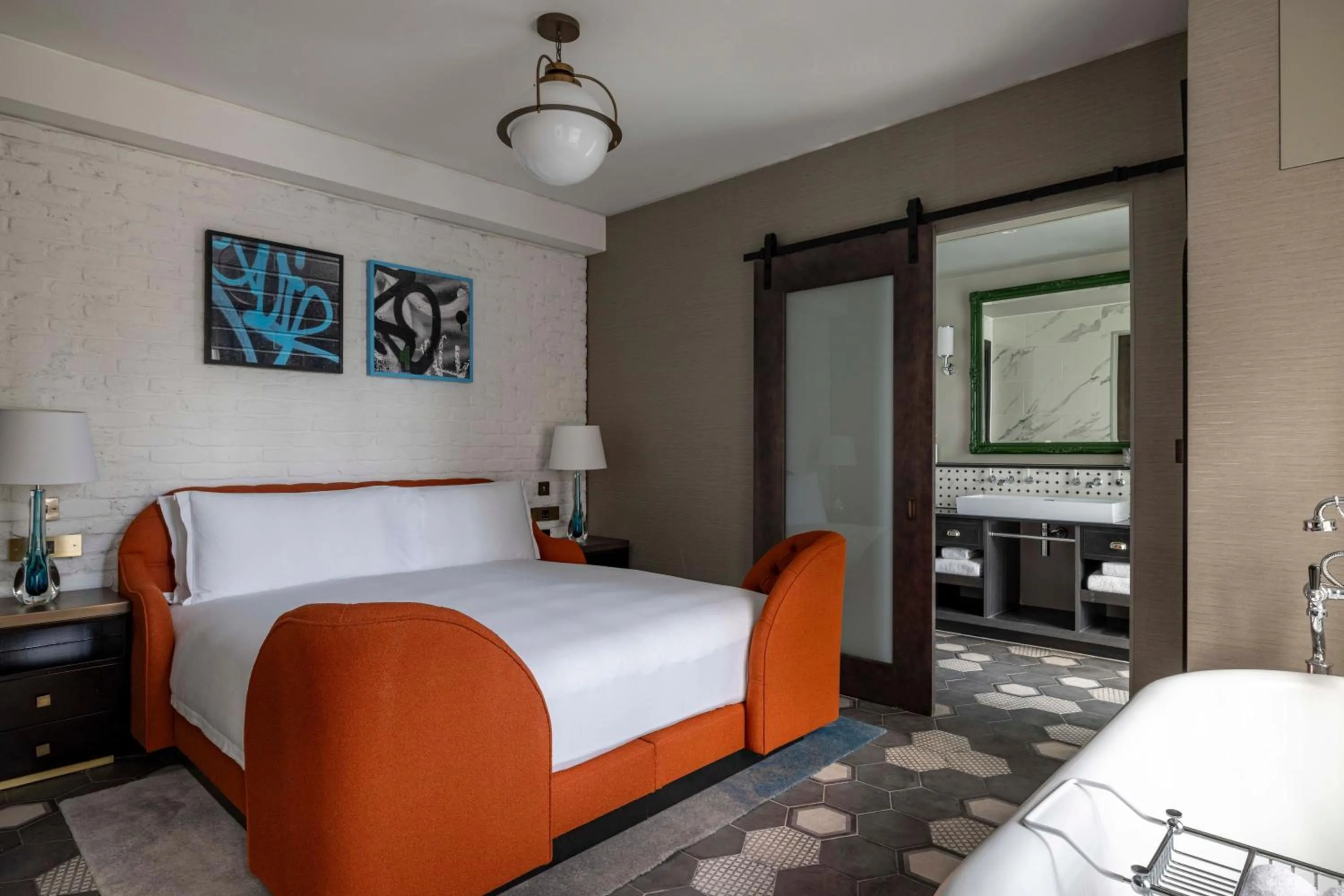 Bedroom, Bed in Mondrian London Shoreditch