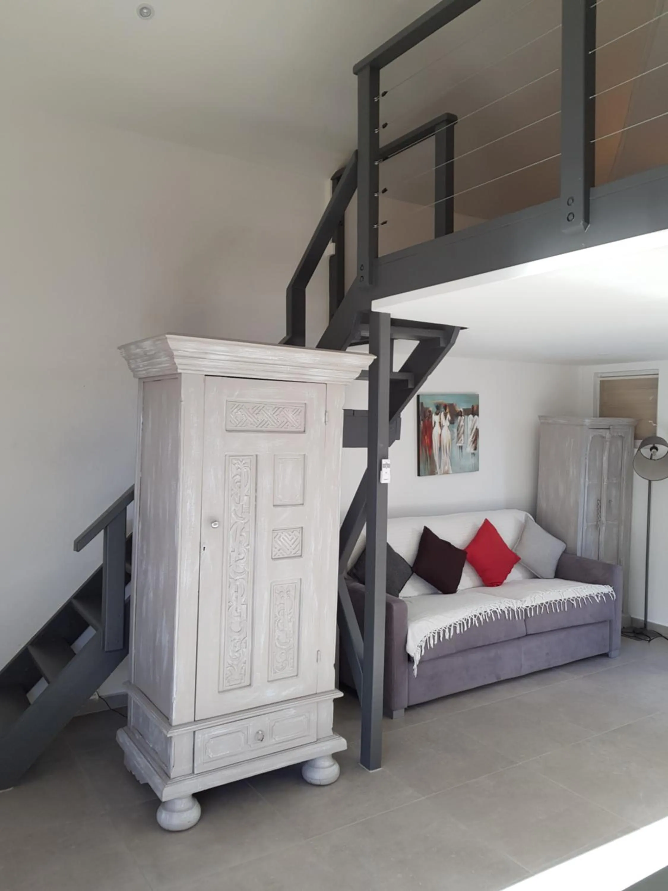 Living room, Bed in Les Balcons d'Oyster Pond