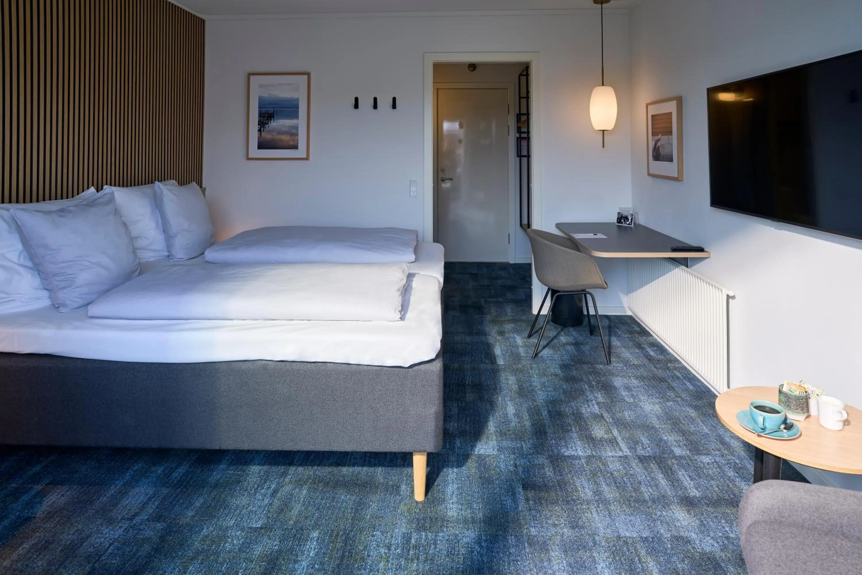 Bed in Hotel Faaborg Fjord