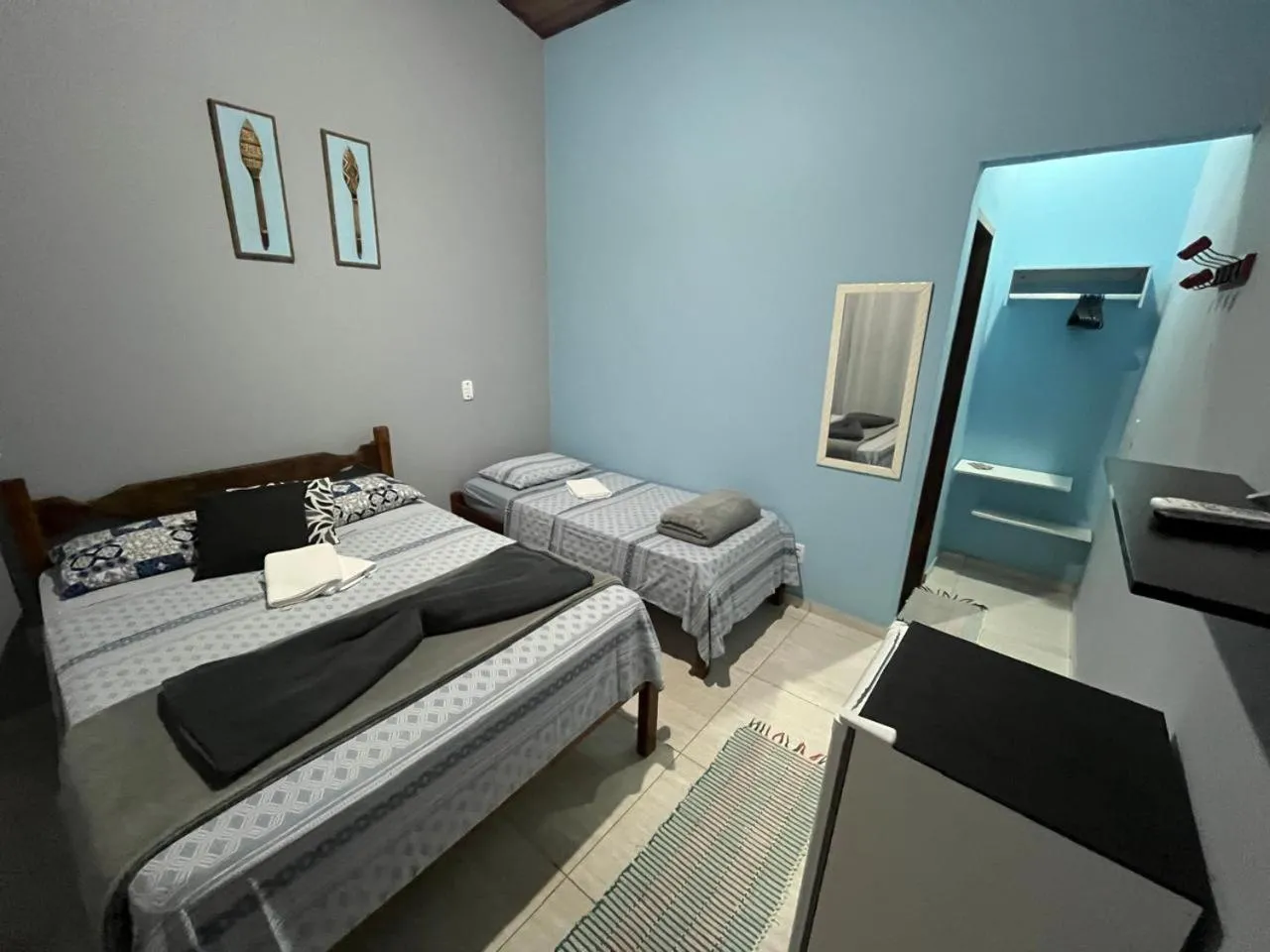 Bed in Pousada Gaivotas
