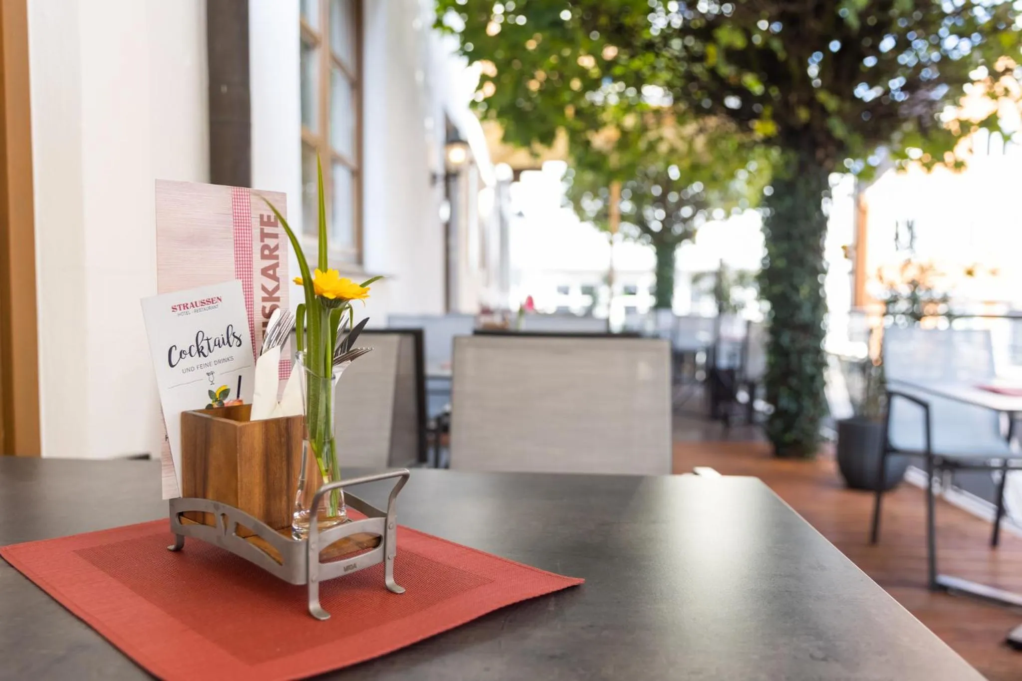Patio in Hotel-Restaurant Straussen