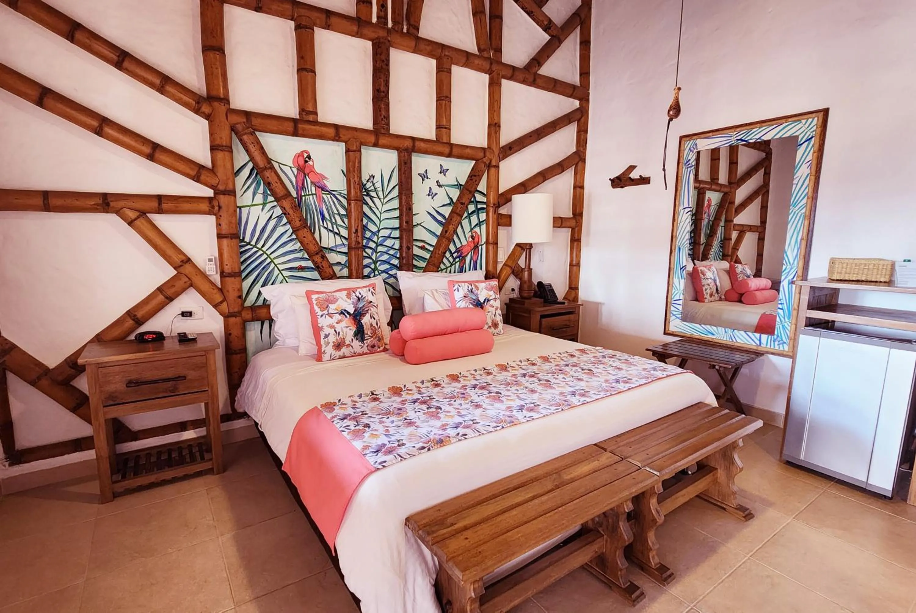 Bed in Hotel Casa San Carlos Lodge Pereira