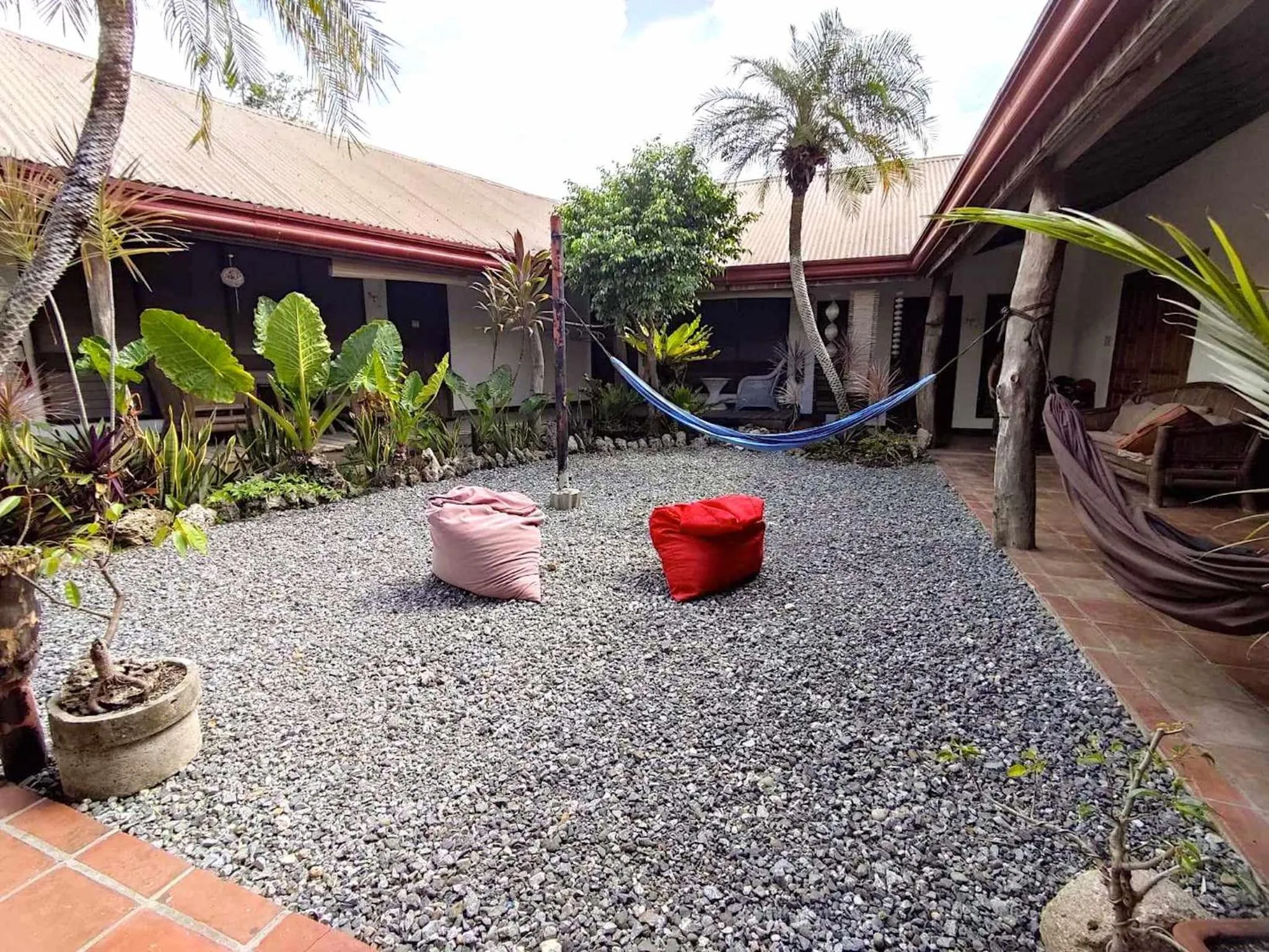 Inner courtyard view in Herbs Guest House and Restaurant near the Sea