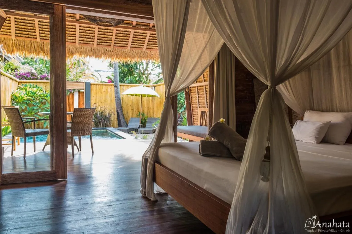 Balcony/Terrace, Bed in Anahata - Tropical Private Villas