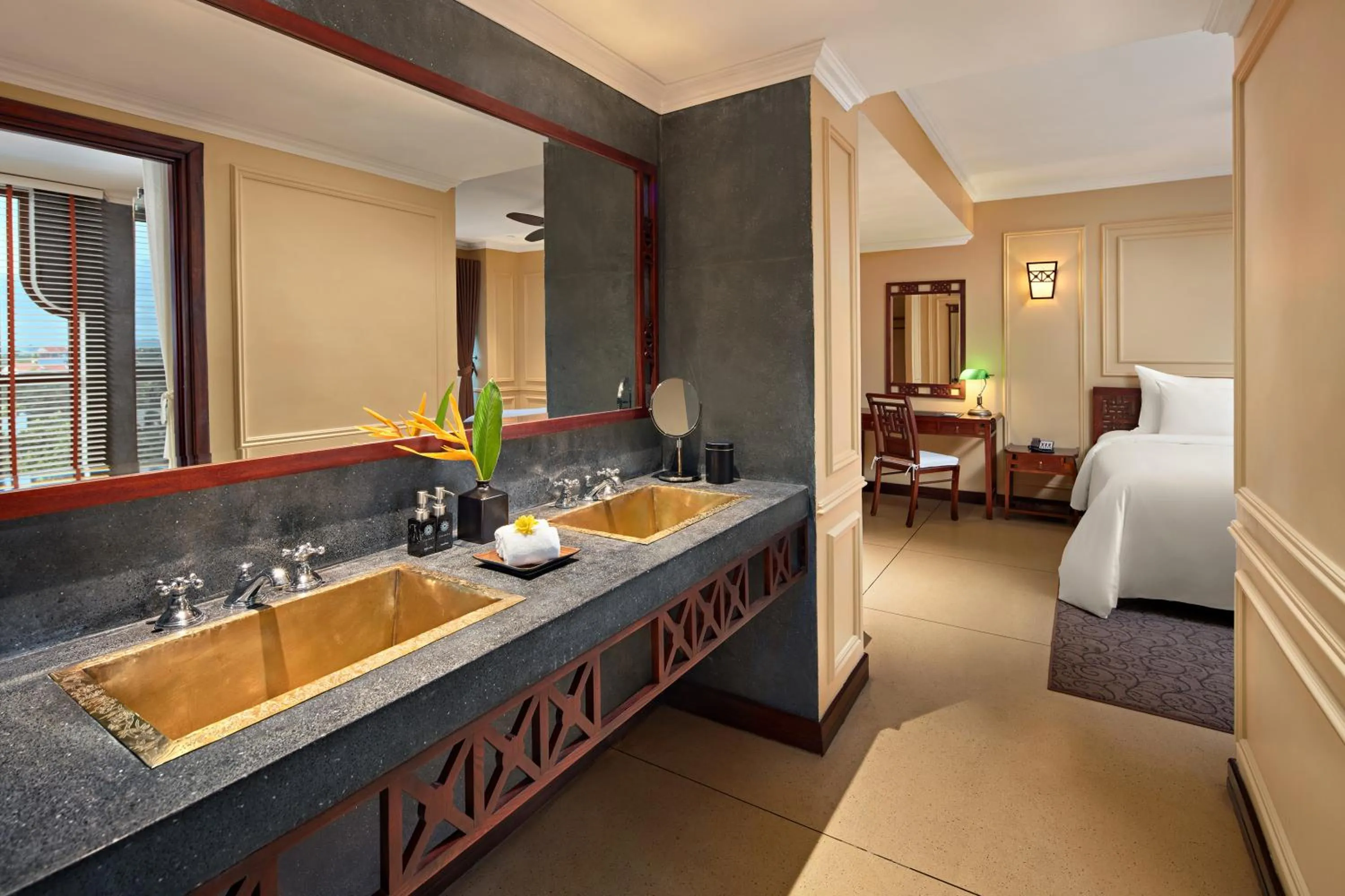 Bathroom, Bed in La Siesta Hoi An Resort & Spa