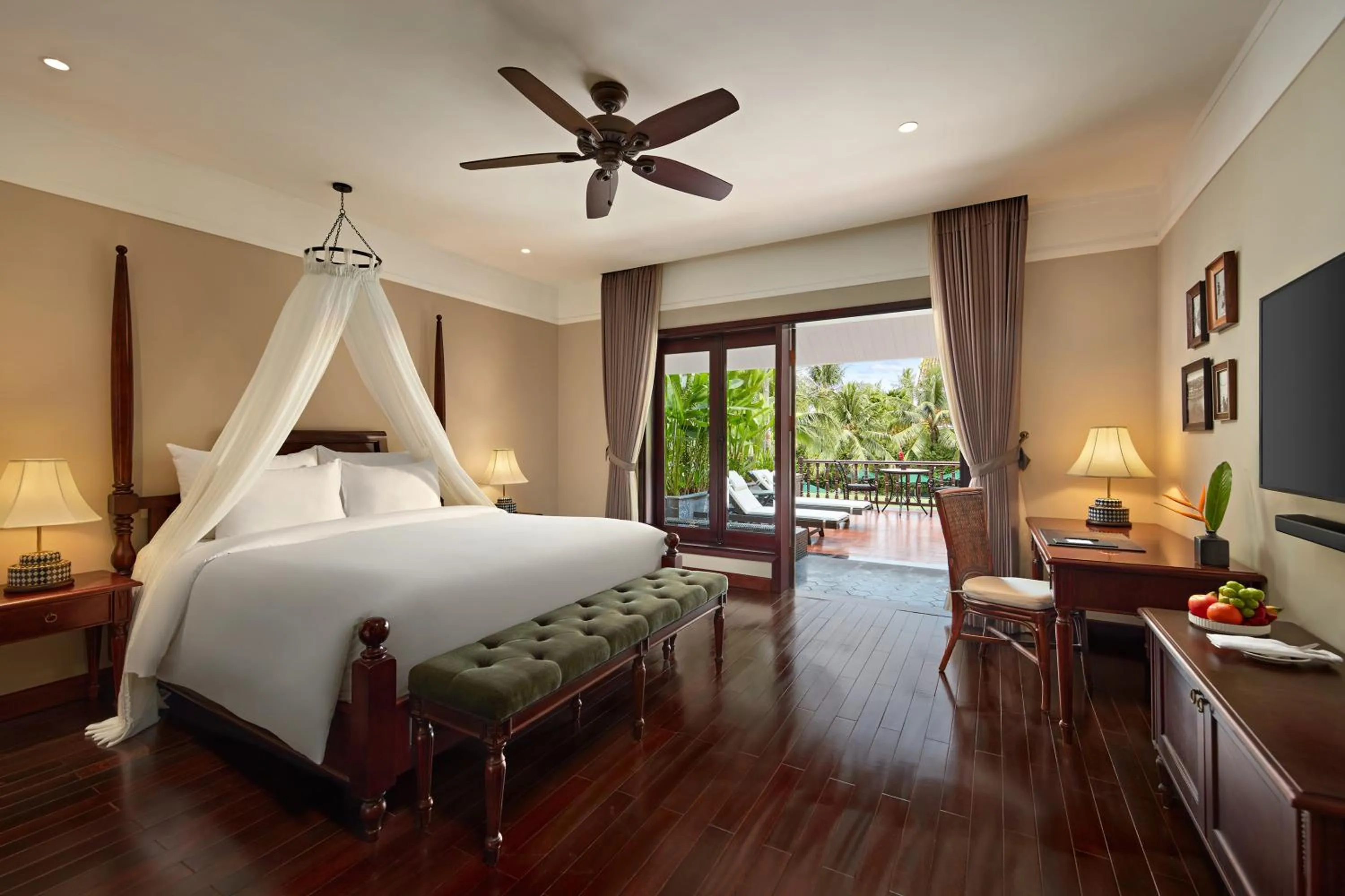 View (from property/room), Bed in La Siesta Hoi An Resort & Spa