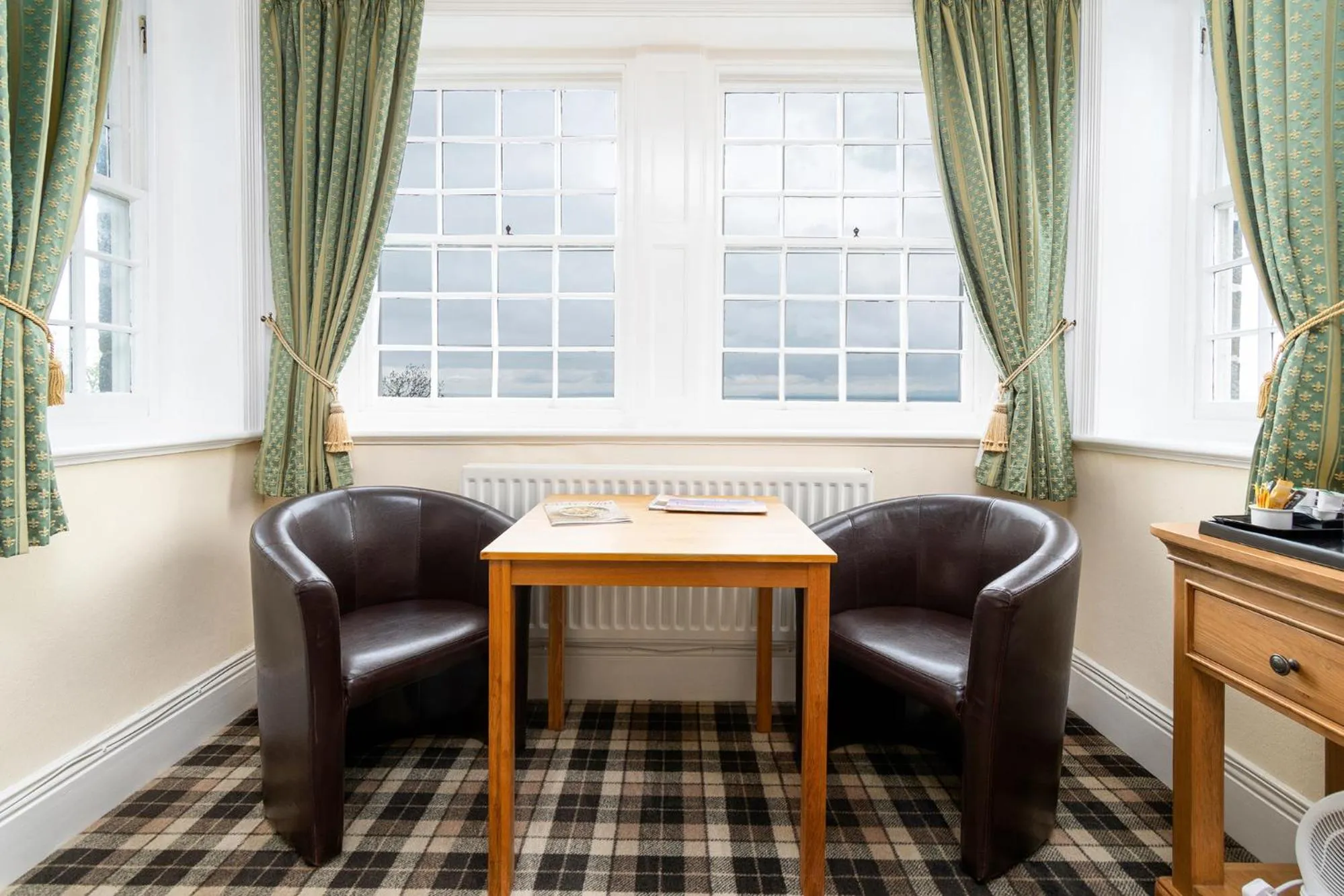 Seating area in Crown Lodge