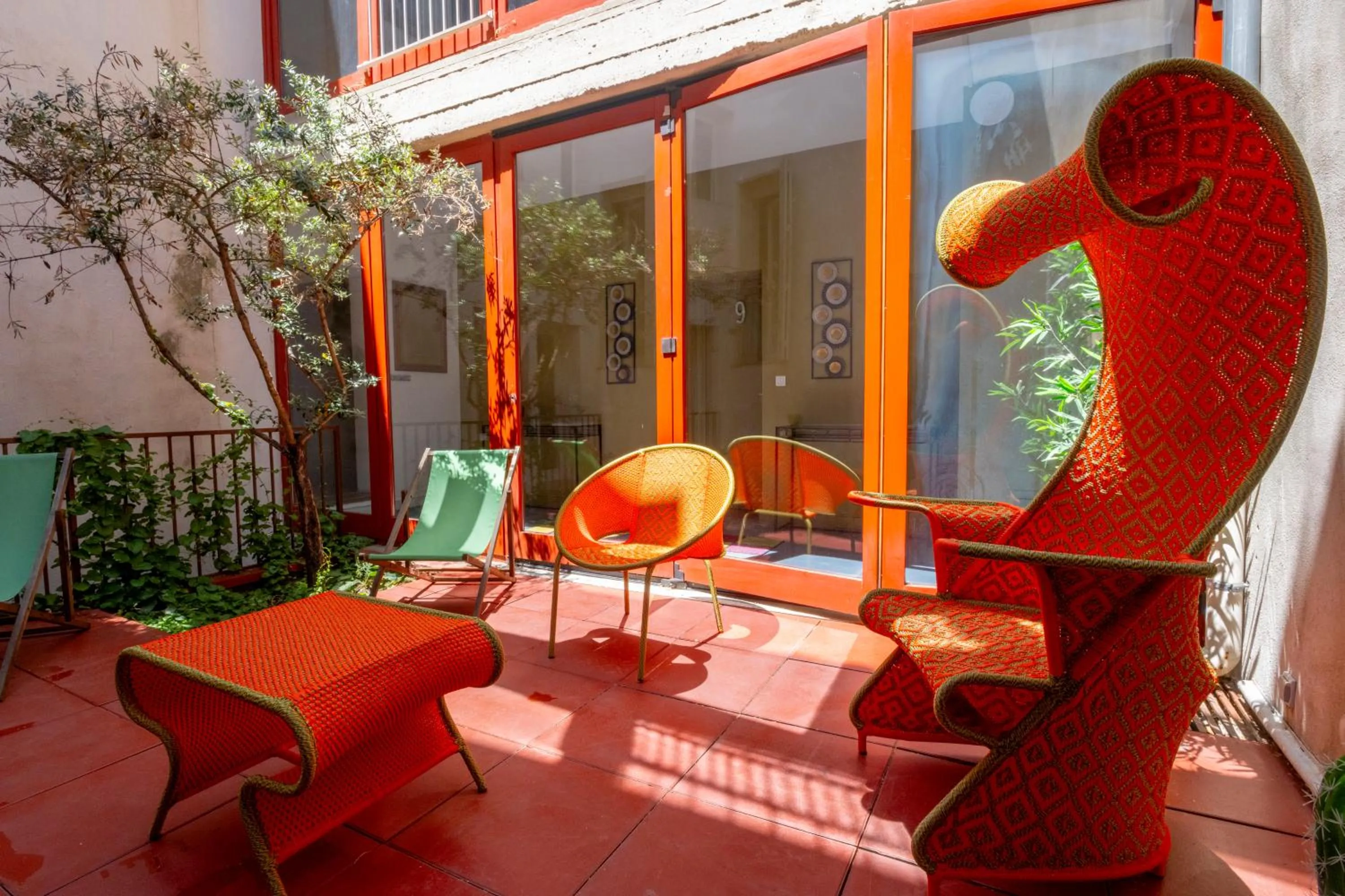 Patio in Hotel Burrhus