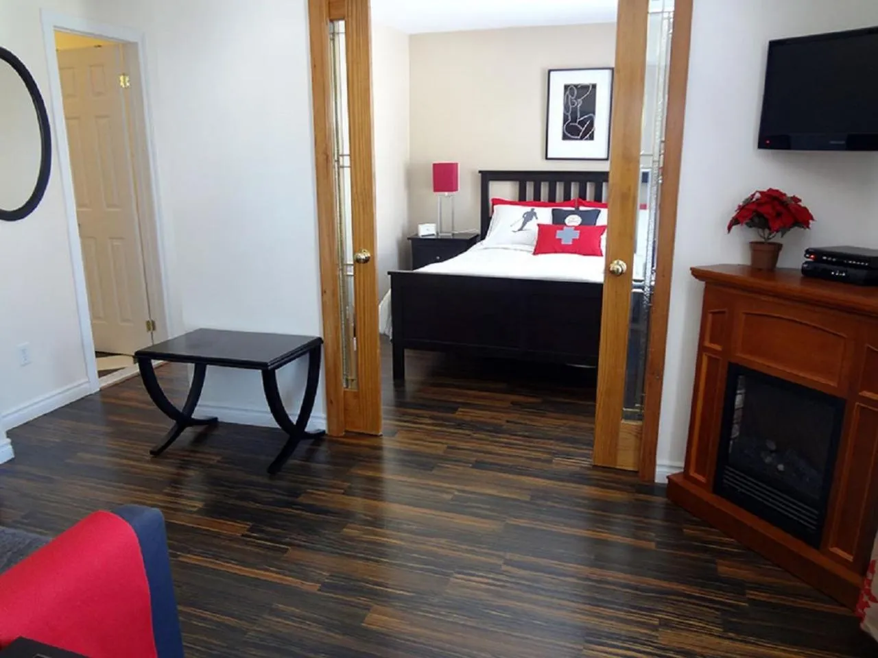 Bed in Hotel Saint-Donat