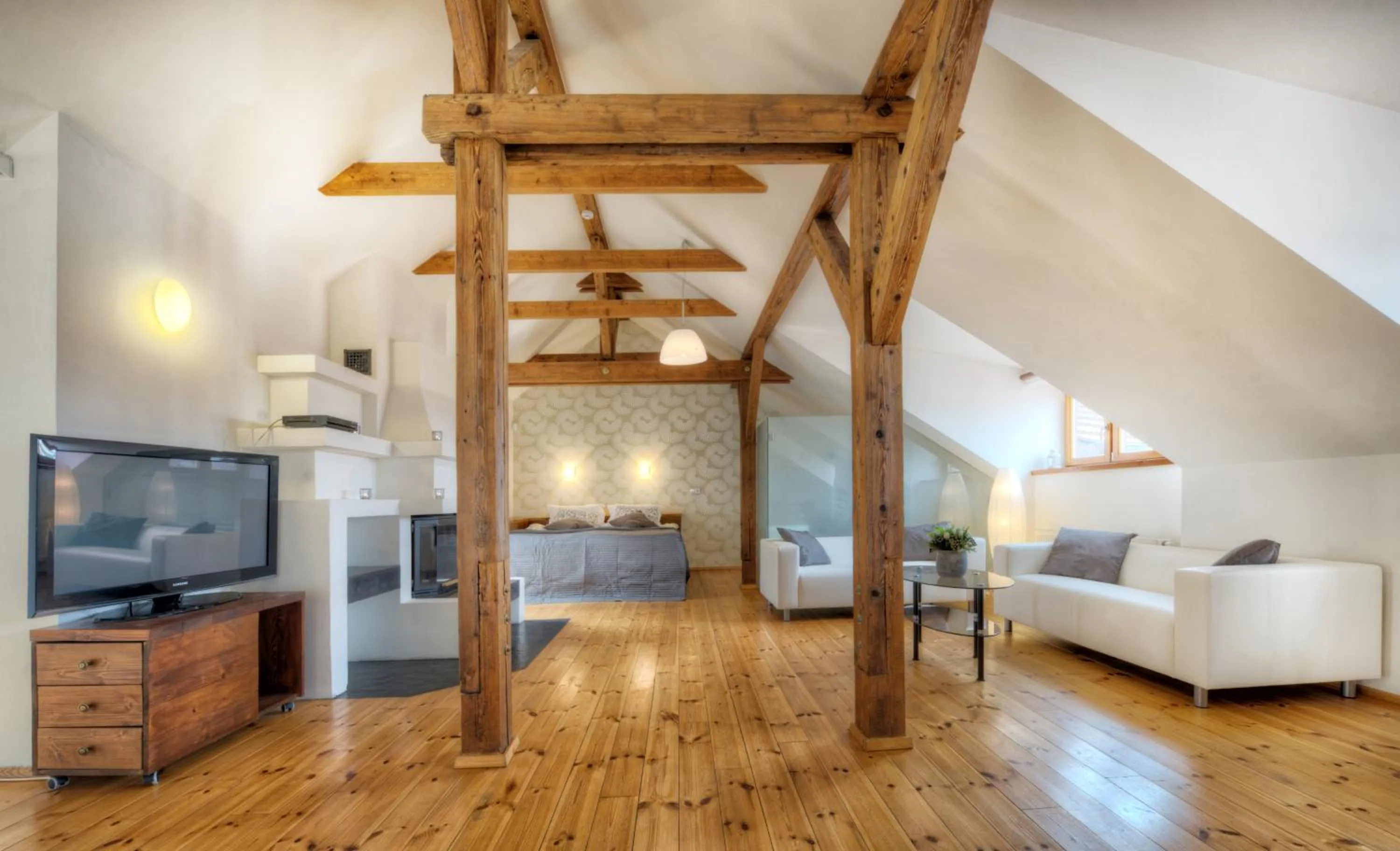 Living room, Bed in Residence St Havel Prague Old Town