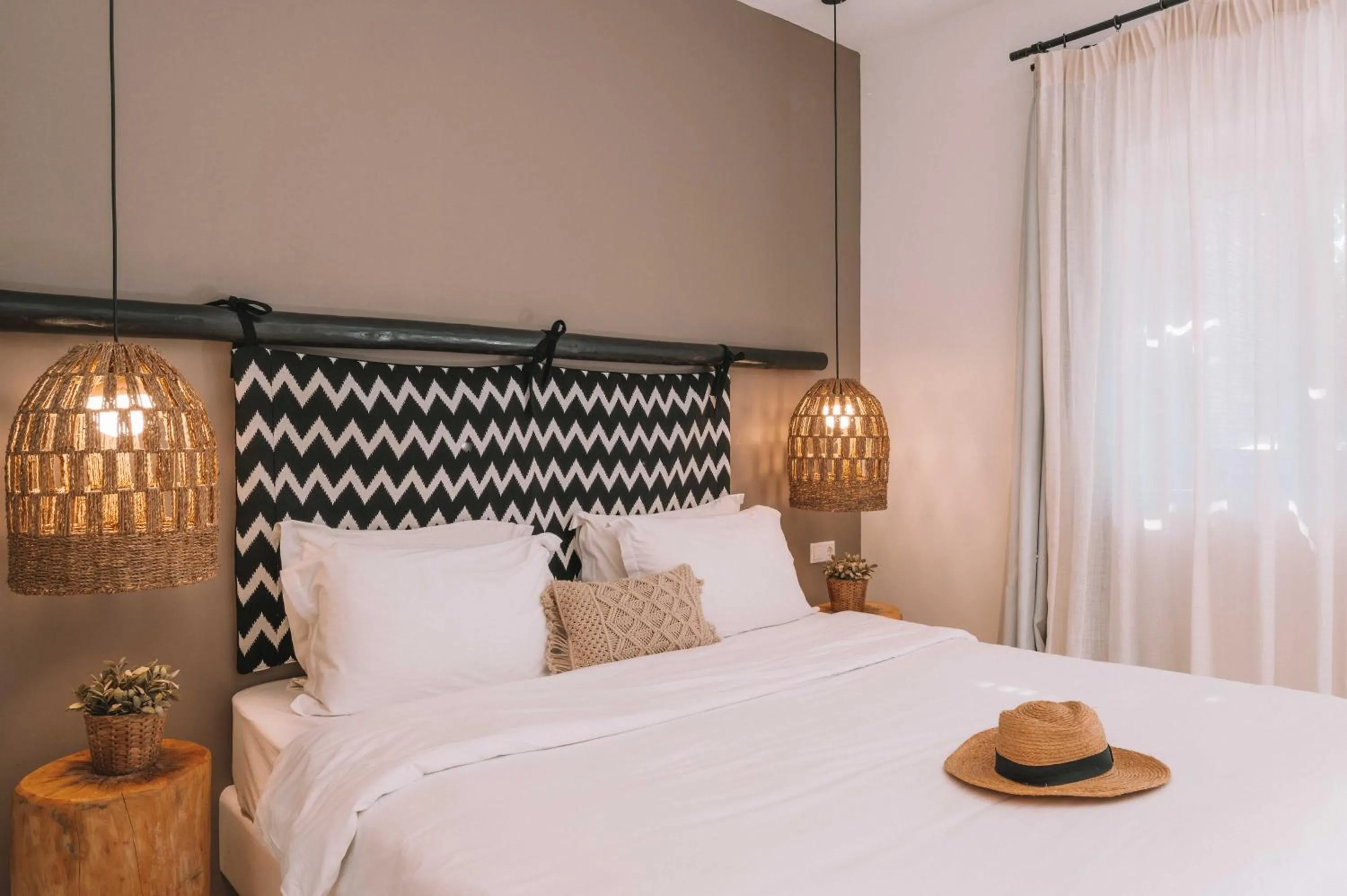 Bed in My Mykonos Hotel