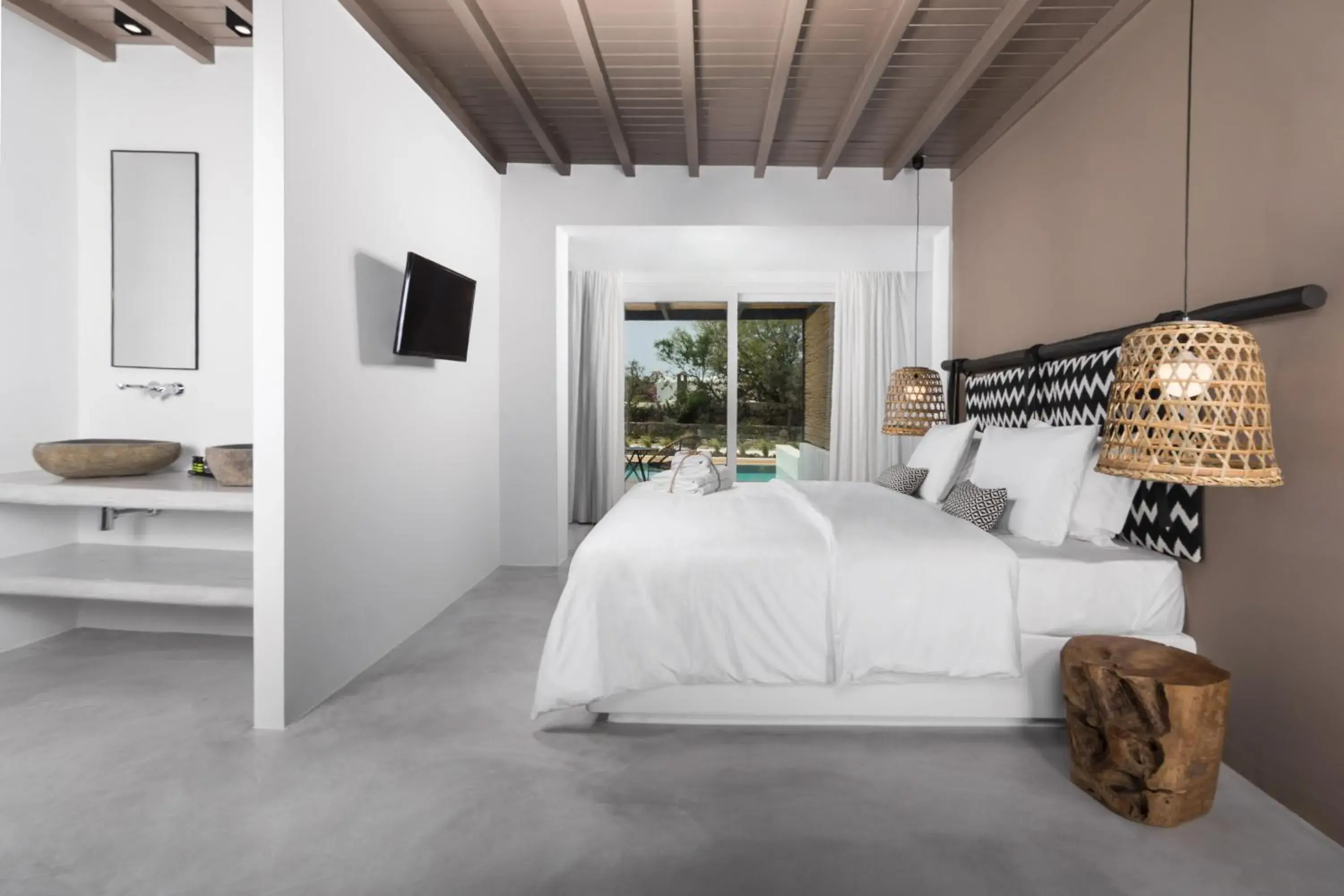 Toilet, Bed in My Mykonos Hotel Toilet, Bed in My Mykonos Hotel