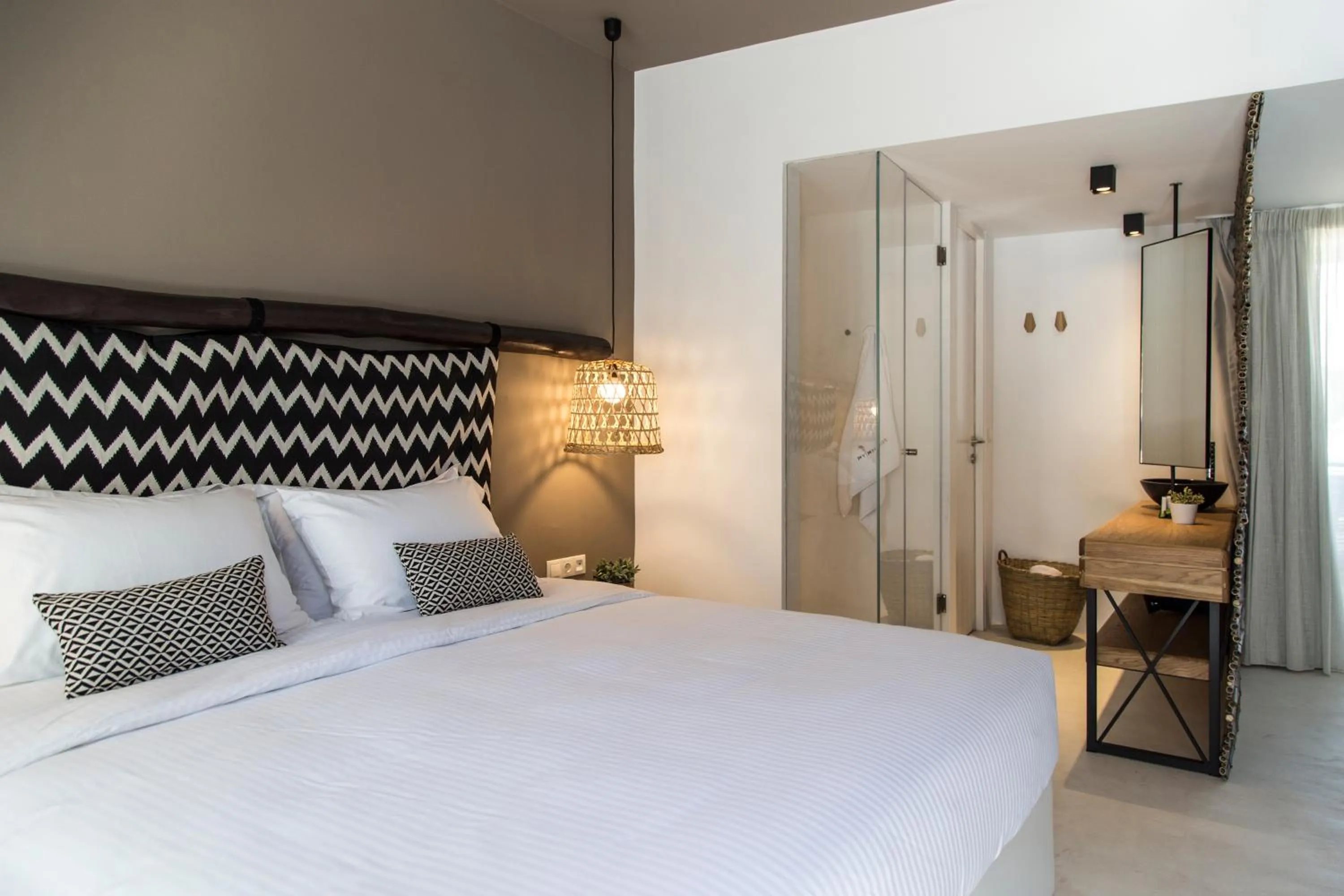 Bed in My Mykonos Hotel