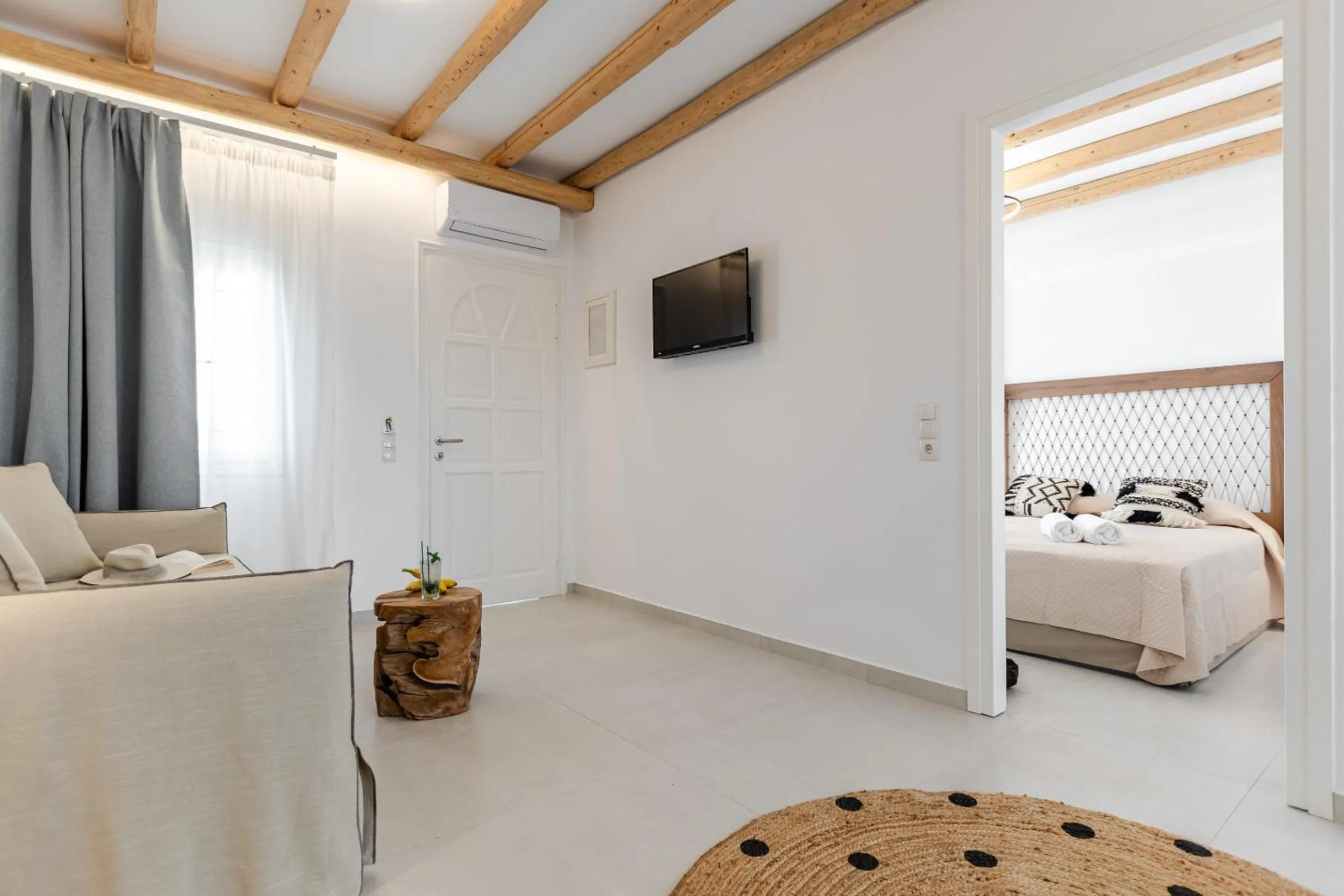 Bed in Birikos Hotel & Suites