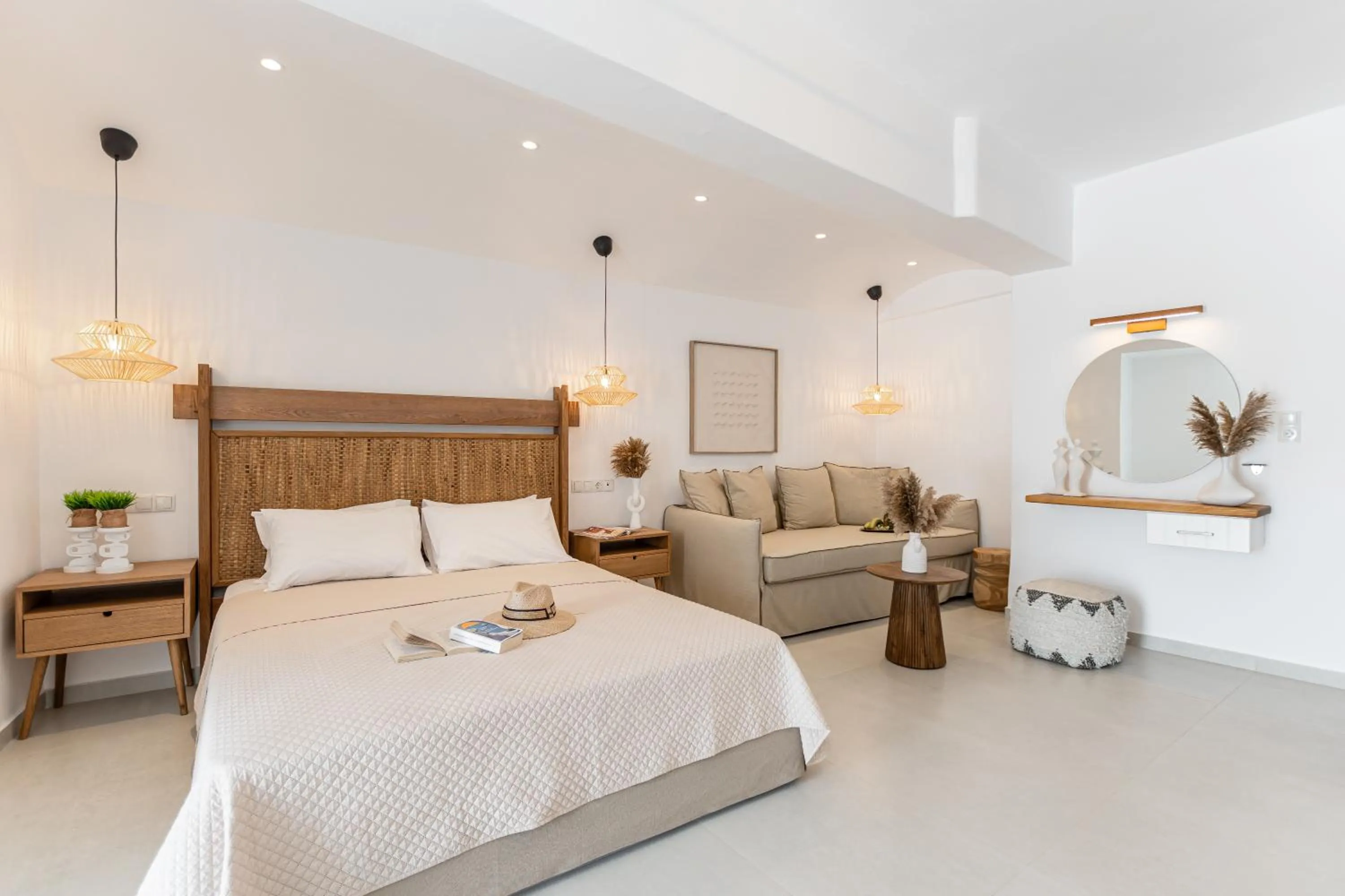 Bed in Birikos Hotel & Suites