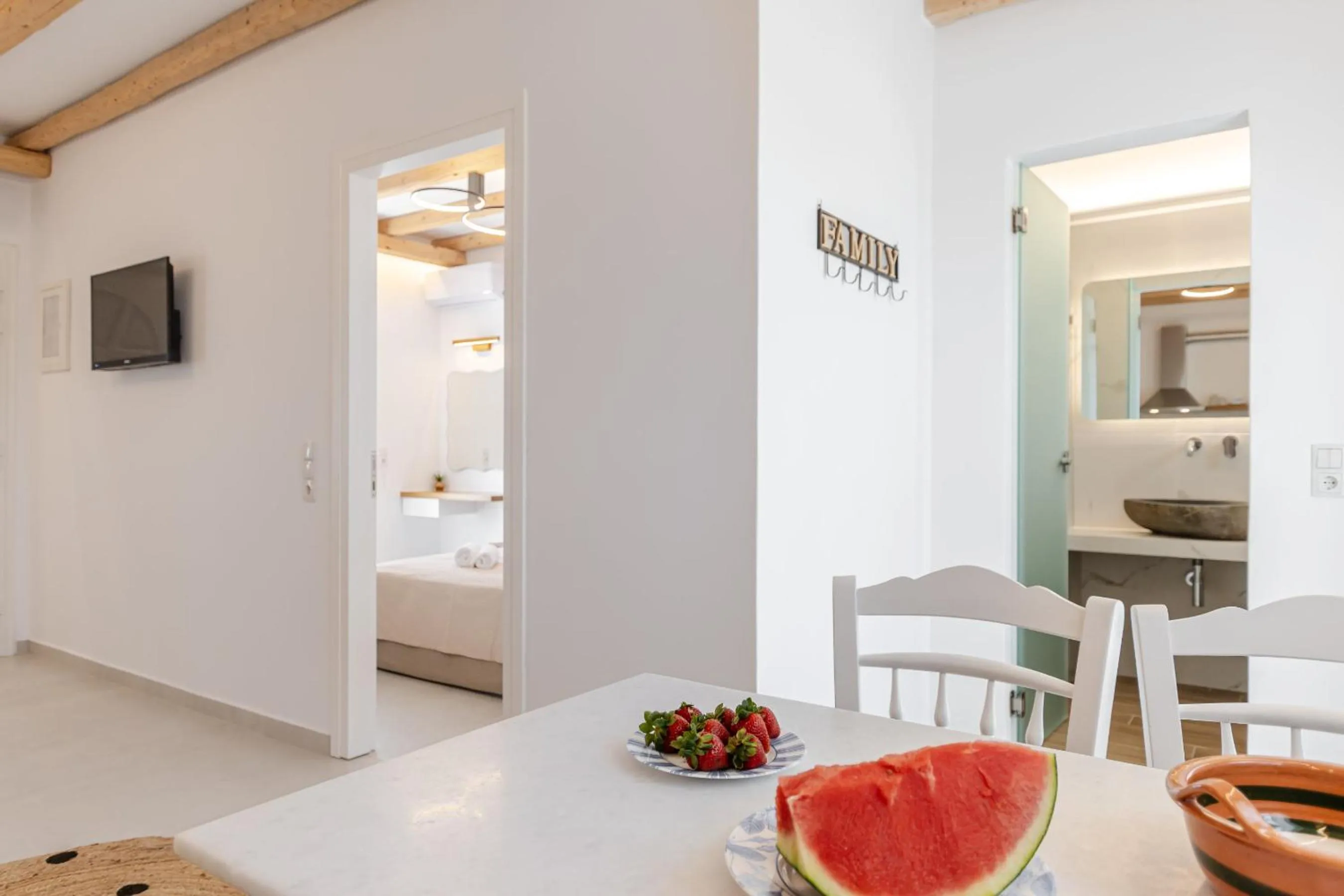 Bed in Birikos Hotel & Suites