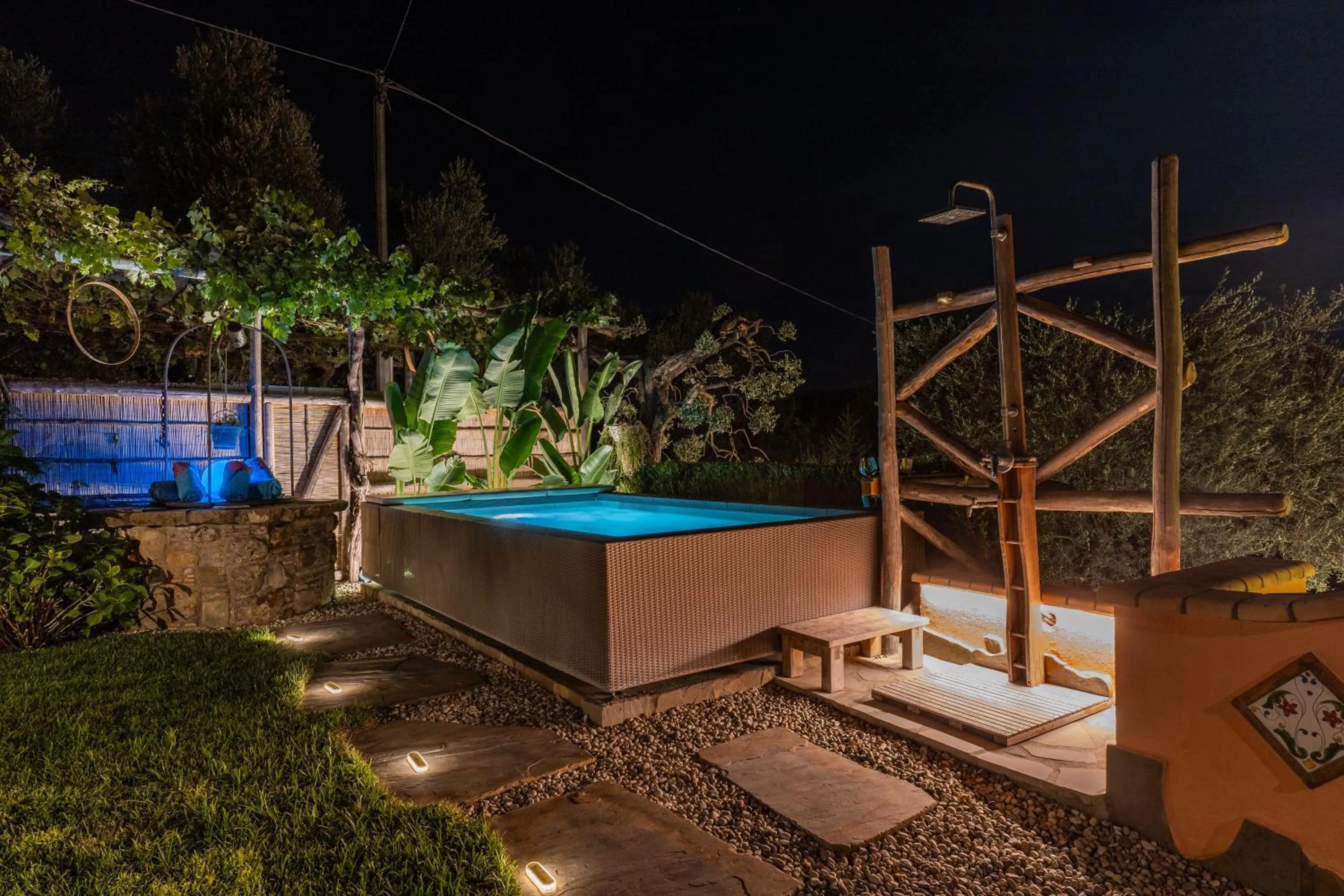Pool view in Villa Caruso with Private Pool