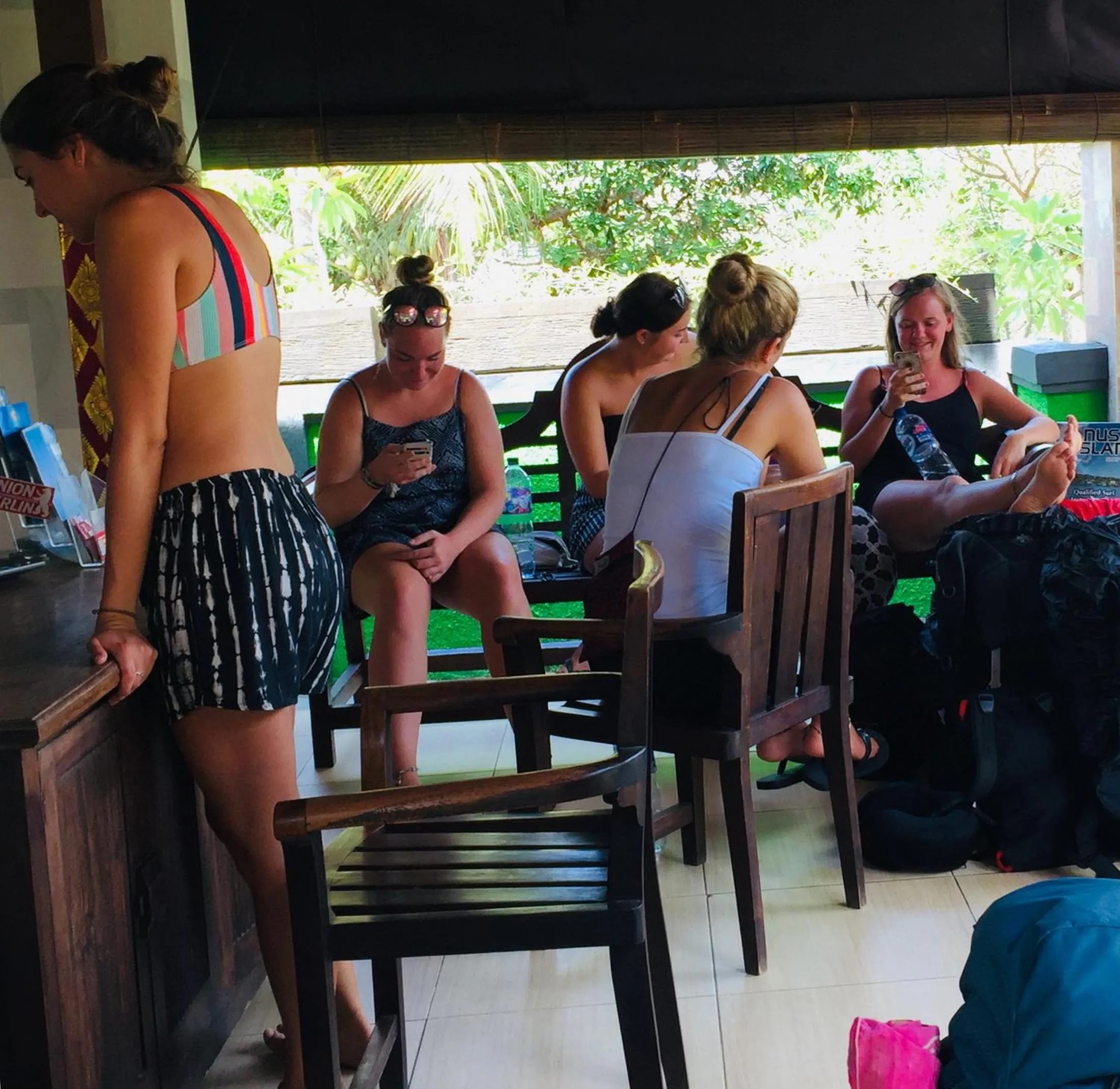 group of guests in Lembongan Hostel