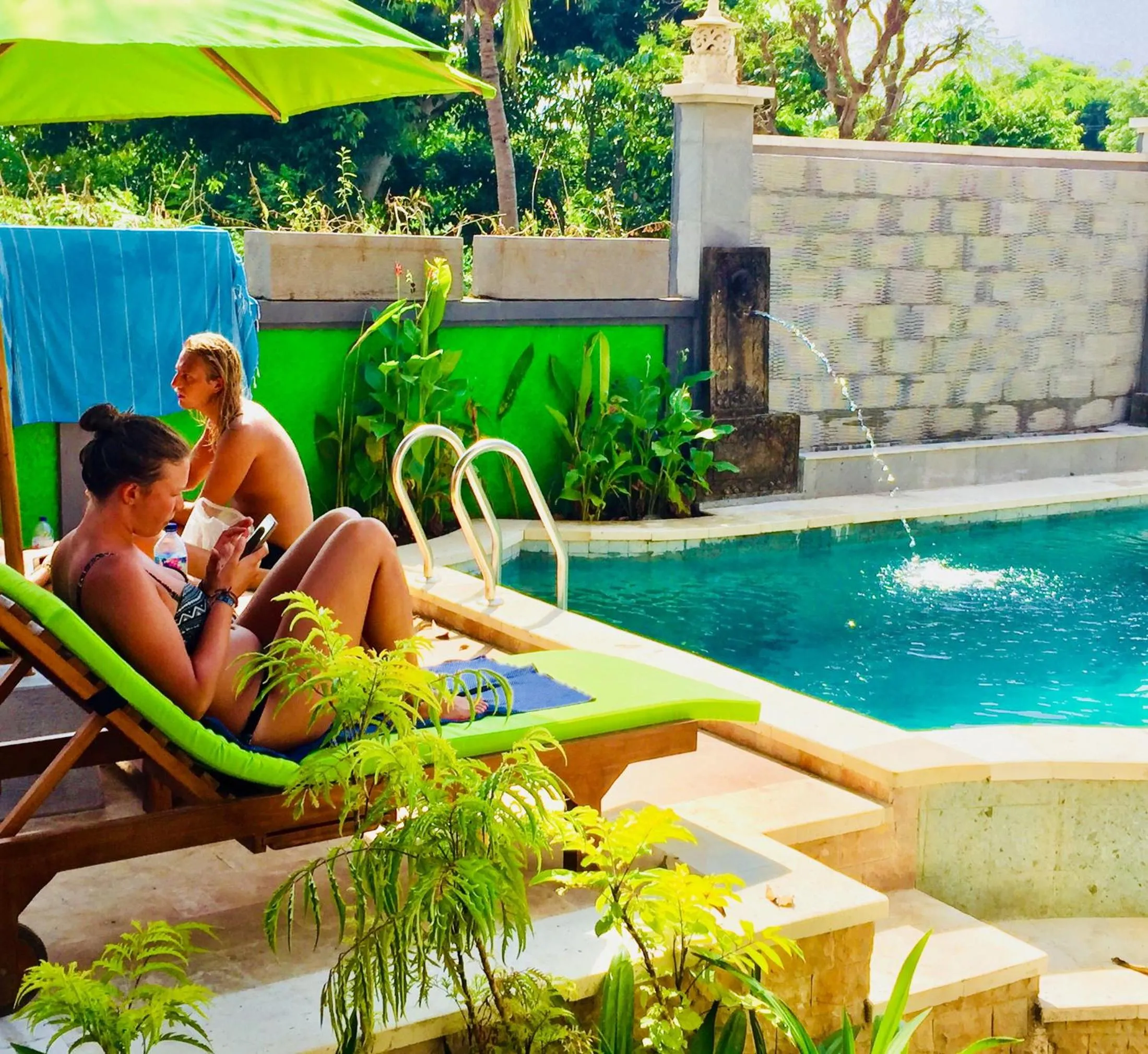Pool view in Lembongan Hostel