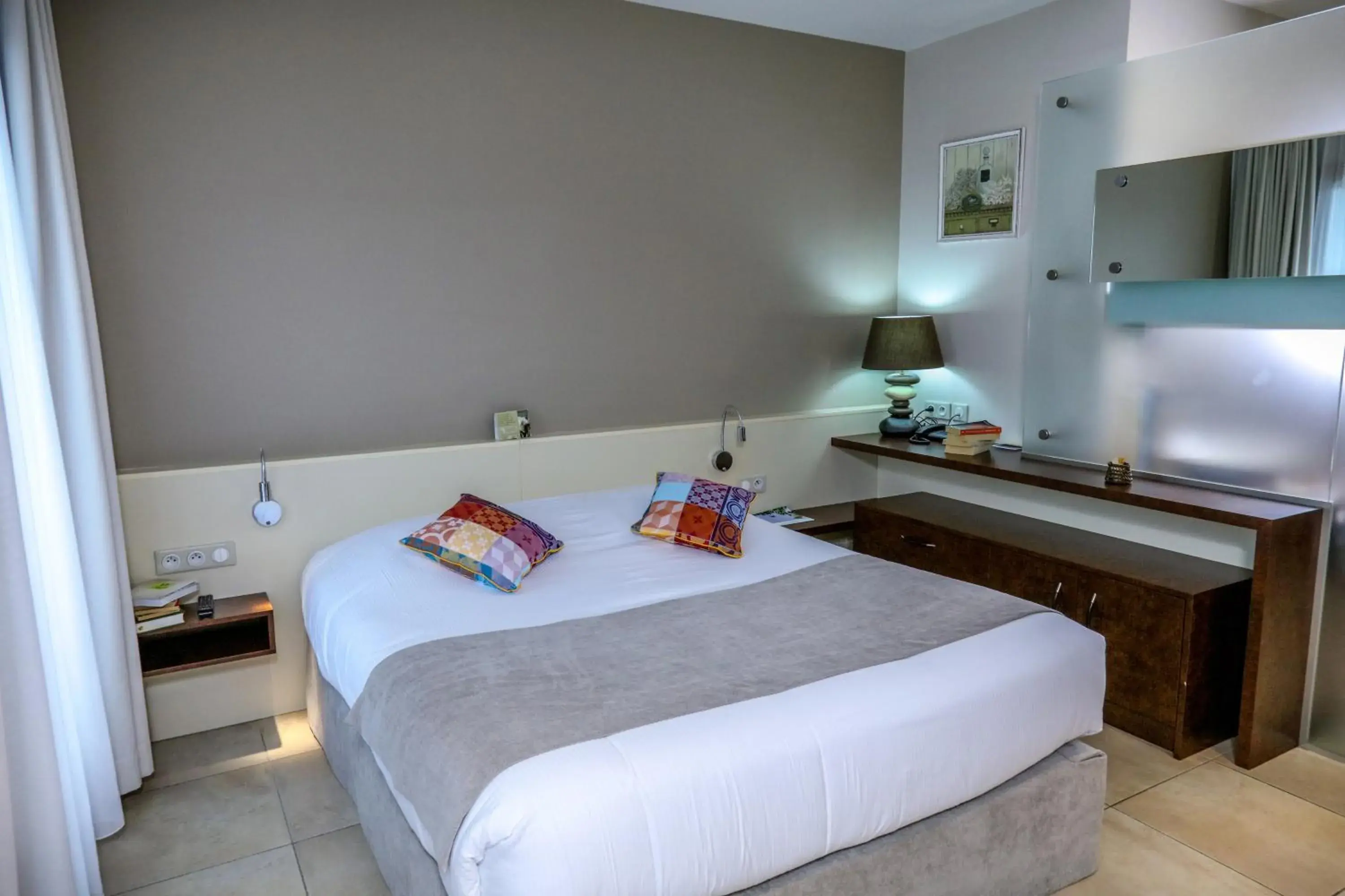 Bed in Logis Auberge Les Murets Hotel Restaurant Spa Bed in Logis Auberge Les Murets Hotel Restaurant Spa