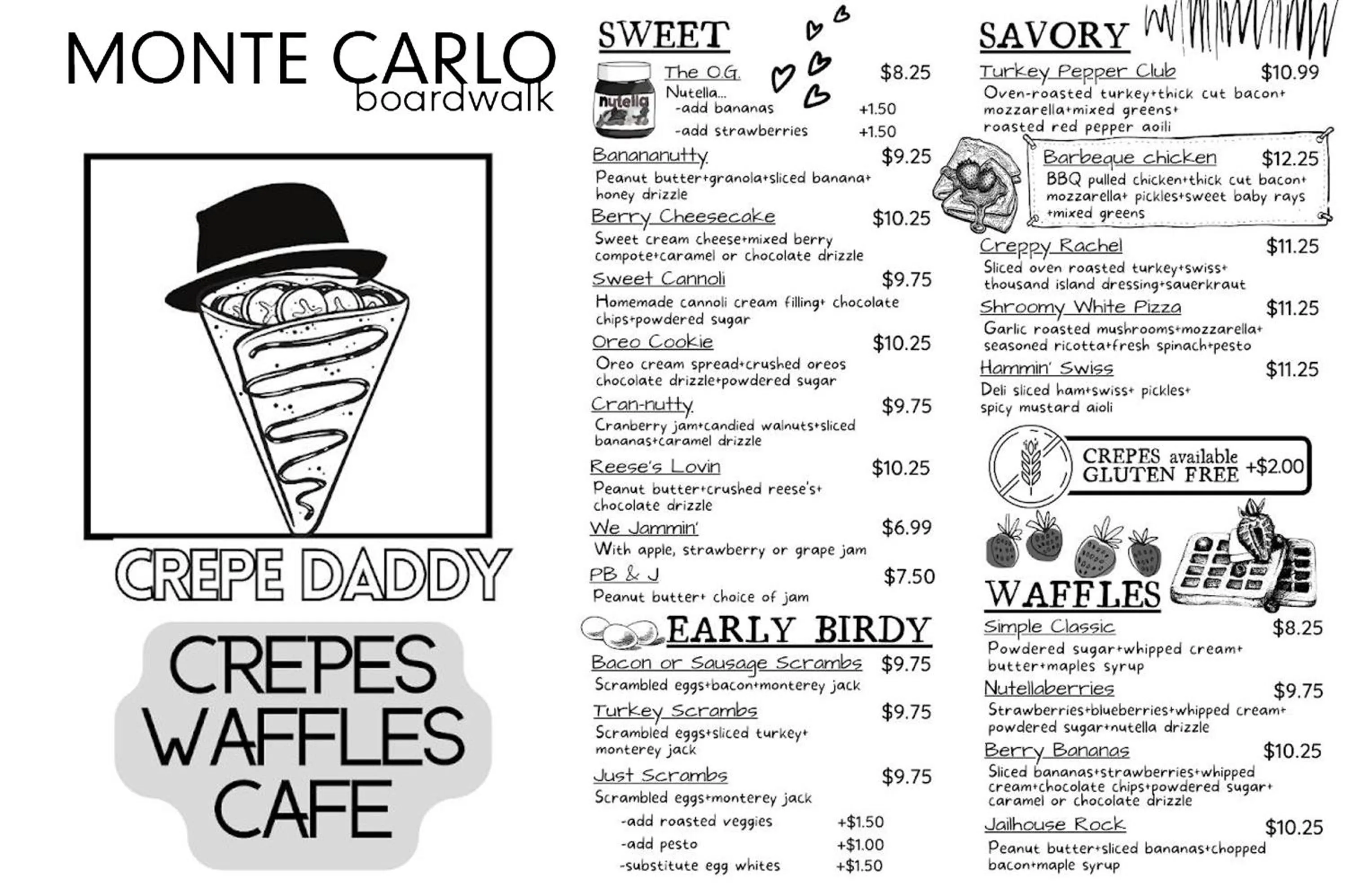 Restaurant/places to eat in Monte Carlo Boardwalk / Oceanfront Ocean City