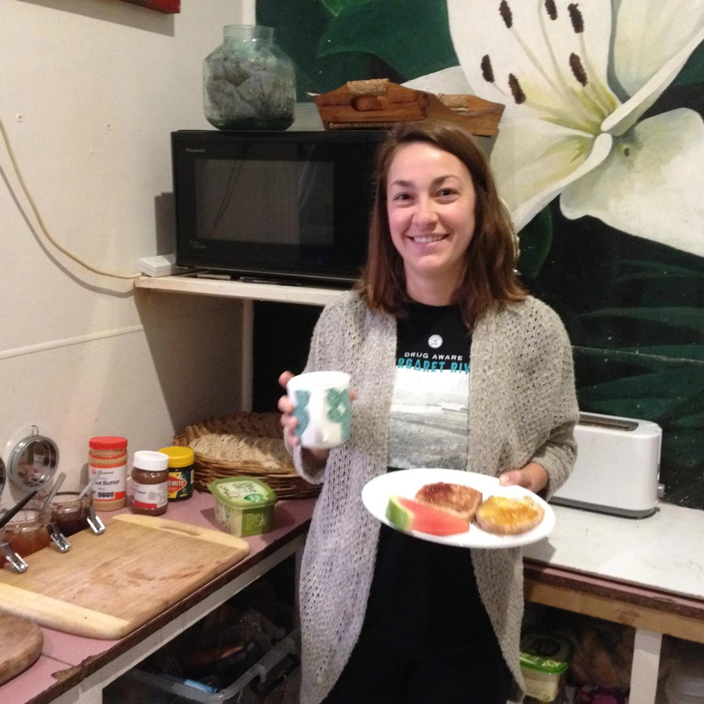 Continental breakfast in Flying Fox Backpackers