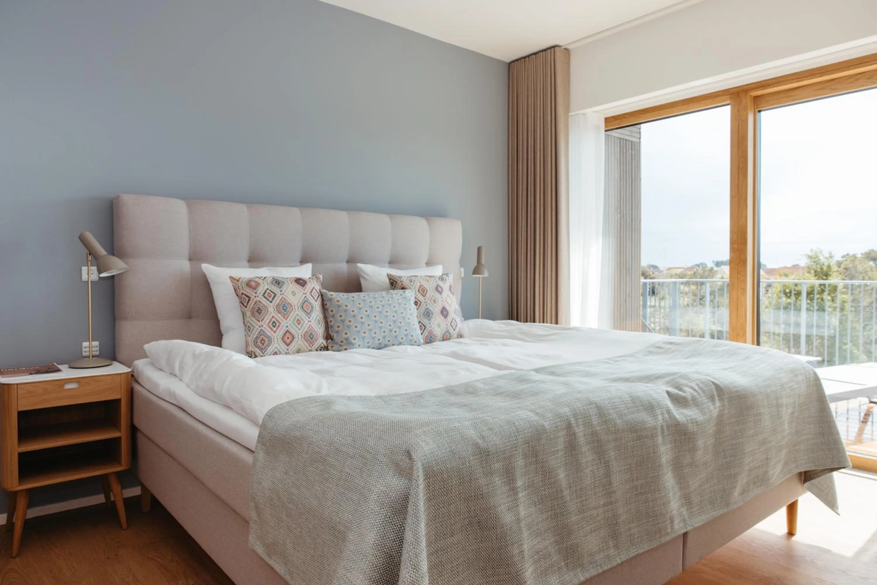 Bedroom, Bed in Color Hotel Skagen