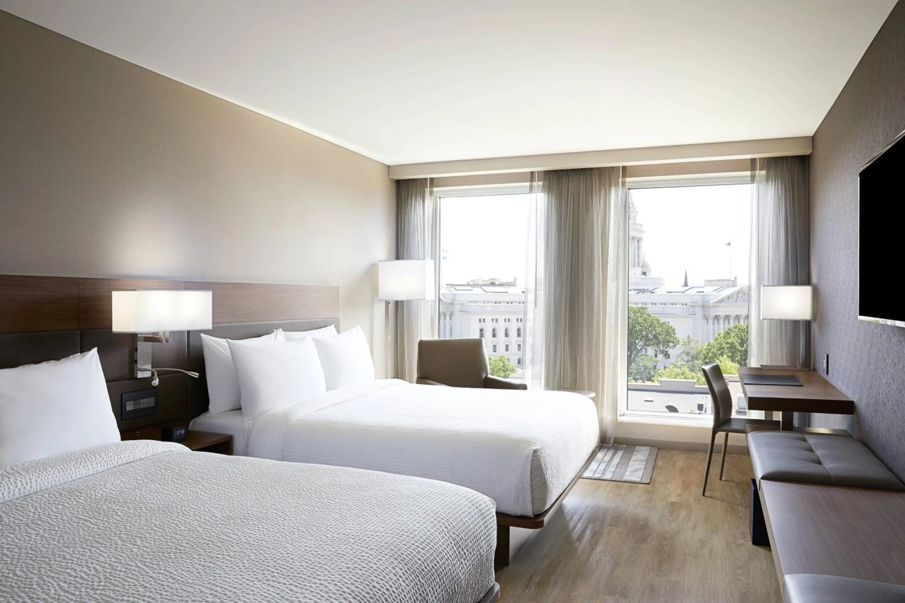 Photo of the whole room, Bed in AC Hotel by Marriott Madison Downtown