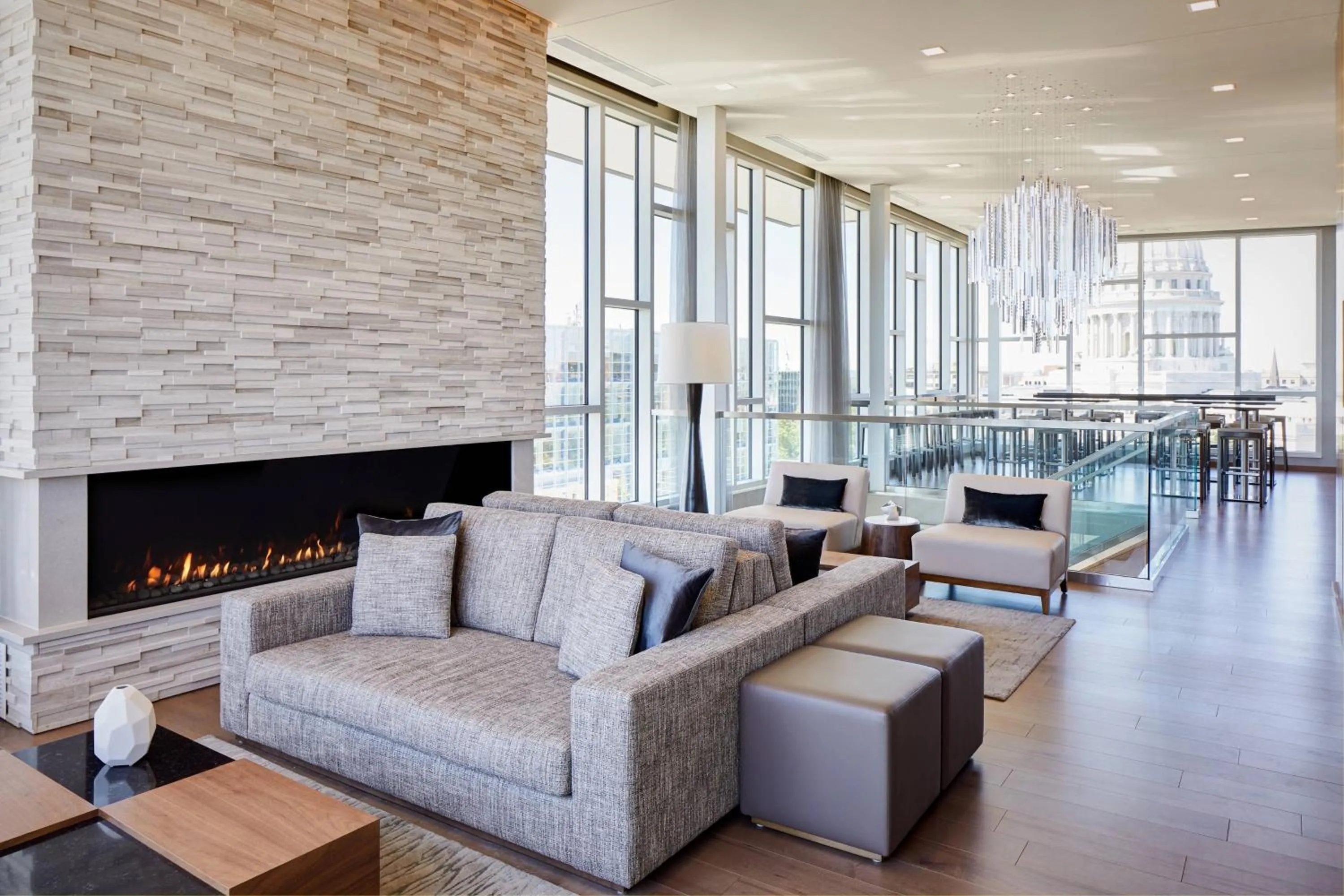 Lounge or bar in AC Hotel by Marriott Madison Downtown