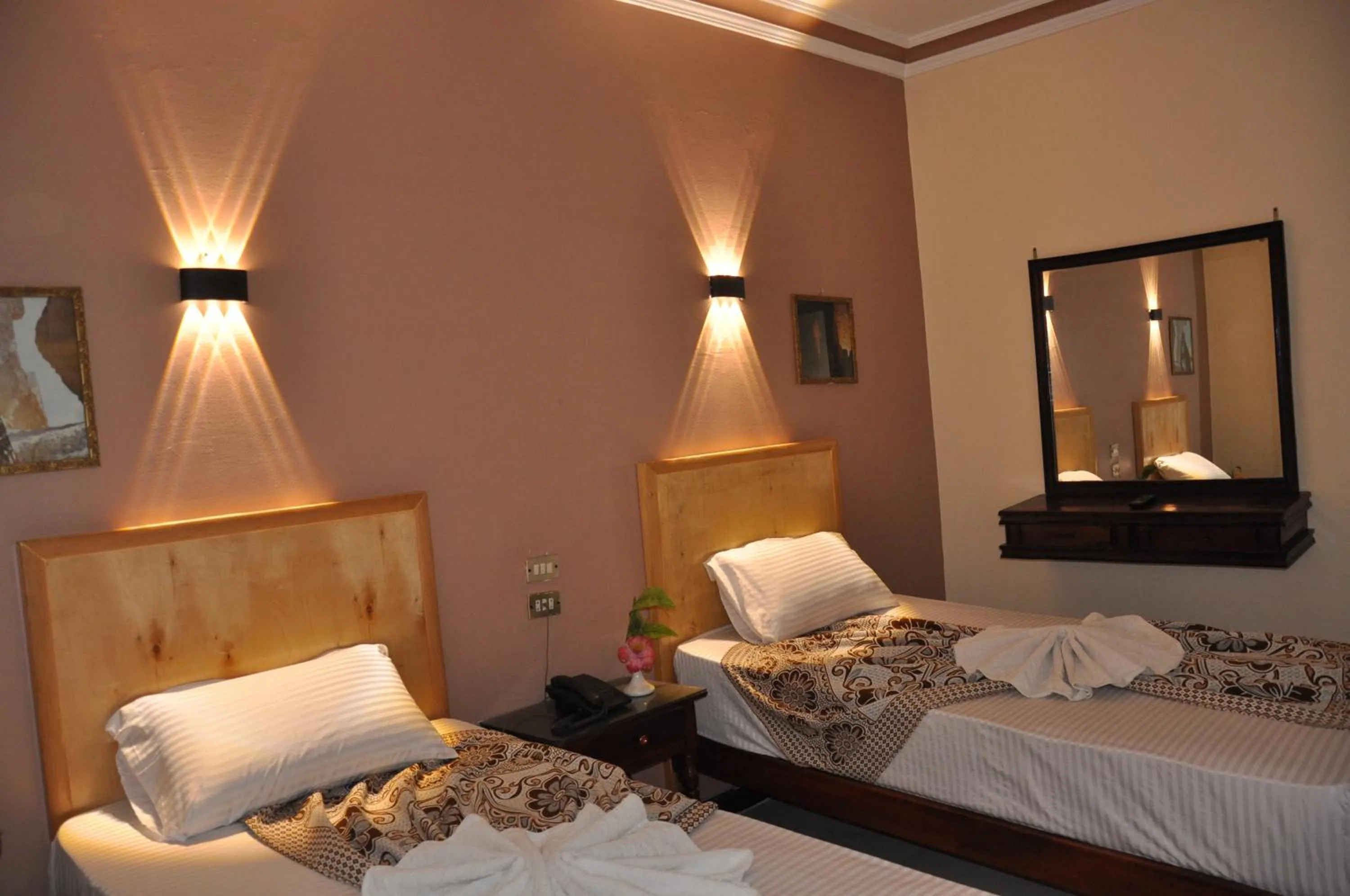 Bed in Shady Hotel Luxor