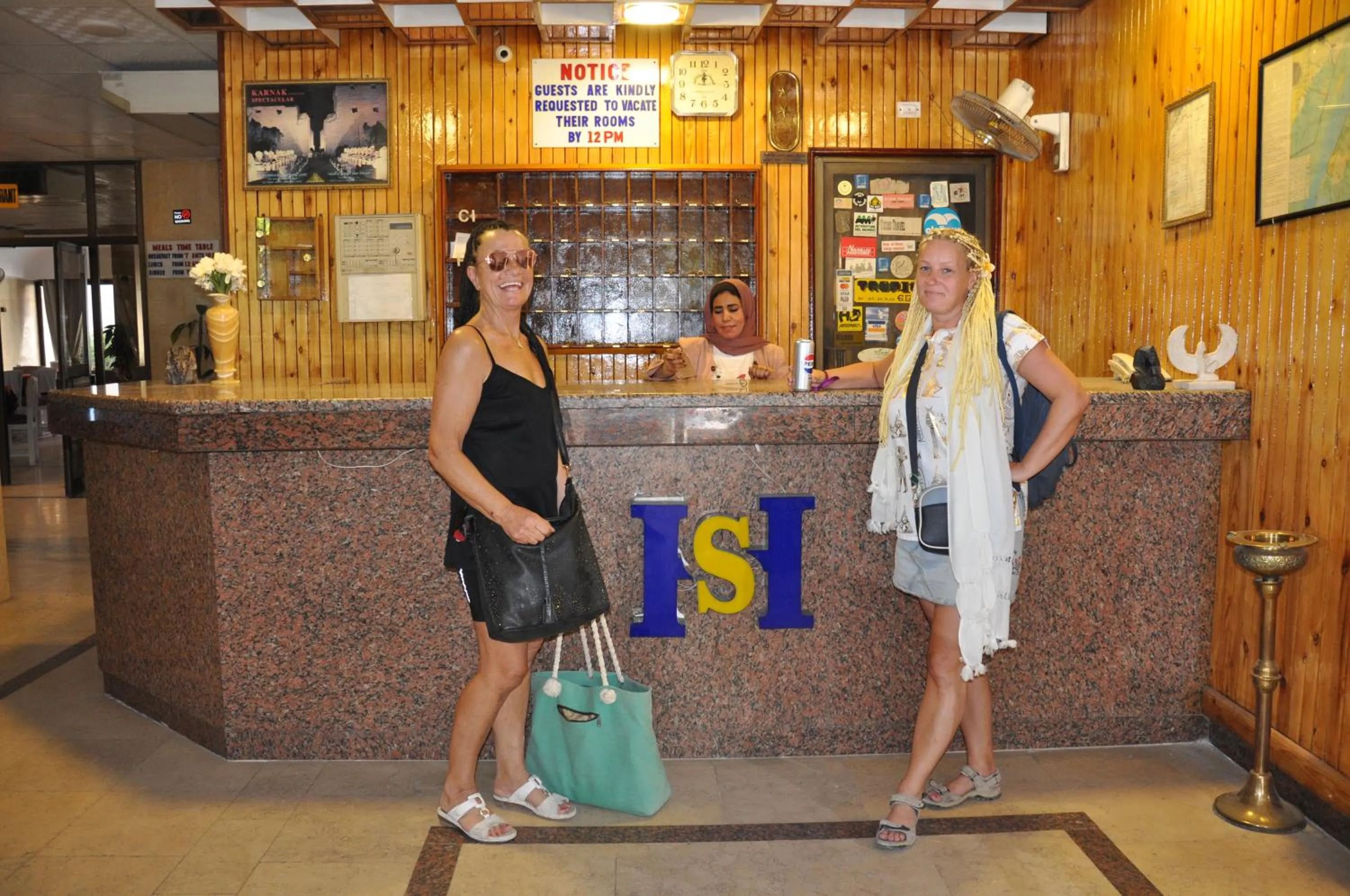 People in Shady Hotel Luxor