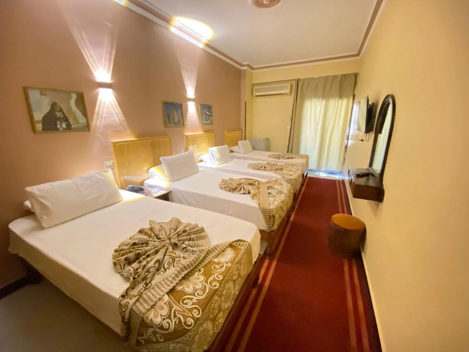 Bed in Shady Hotel Luxor