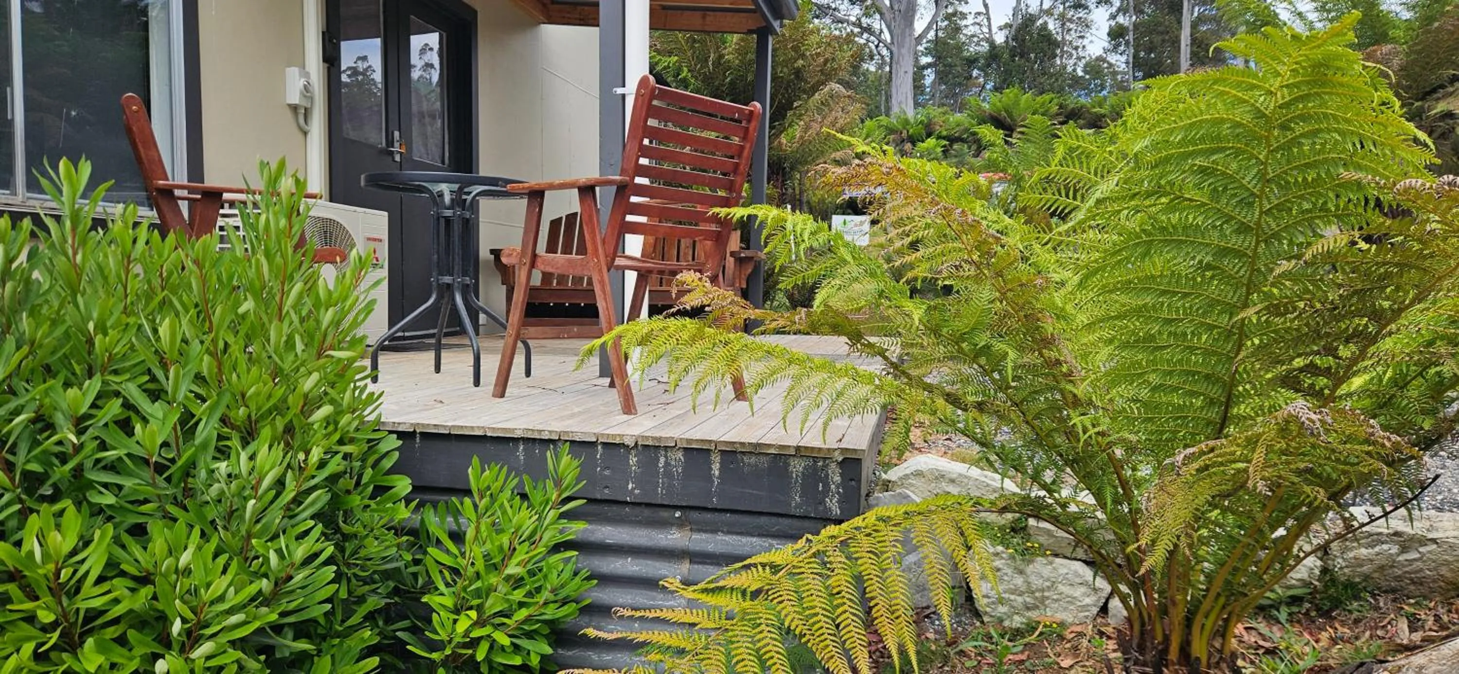Patio in Cradle Alpine Retreat