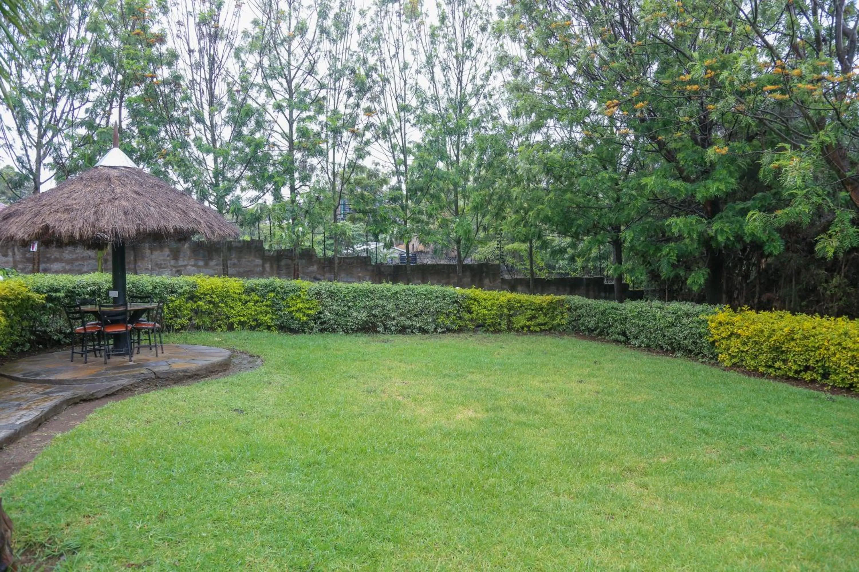 Garden view in Dovenest Lodge