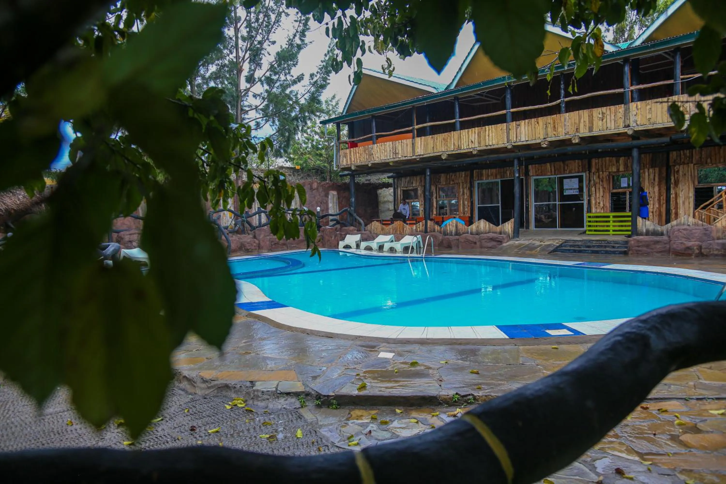 Pool view in Dovenest Lodge