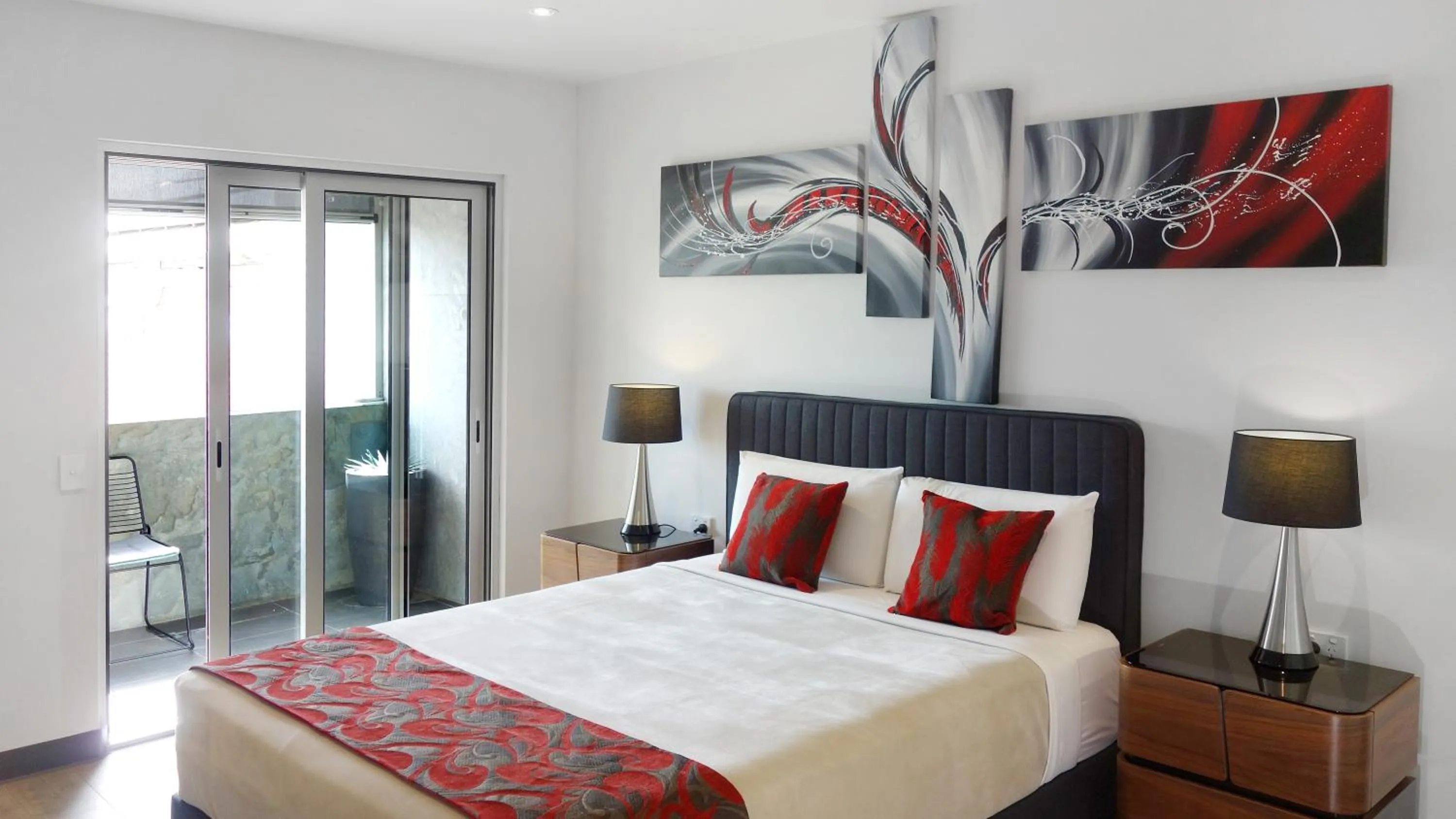 Bedroom, Bed in Semaphore Splash Apartments