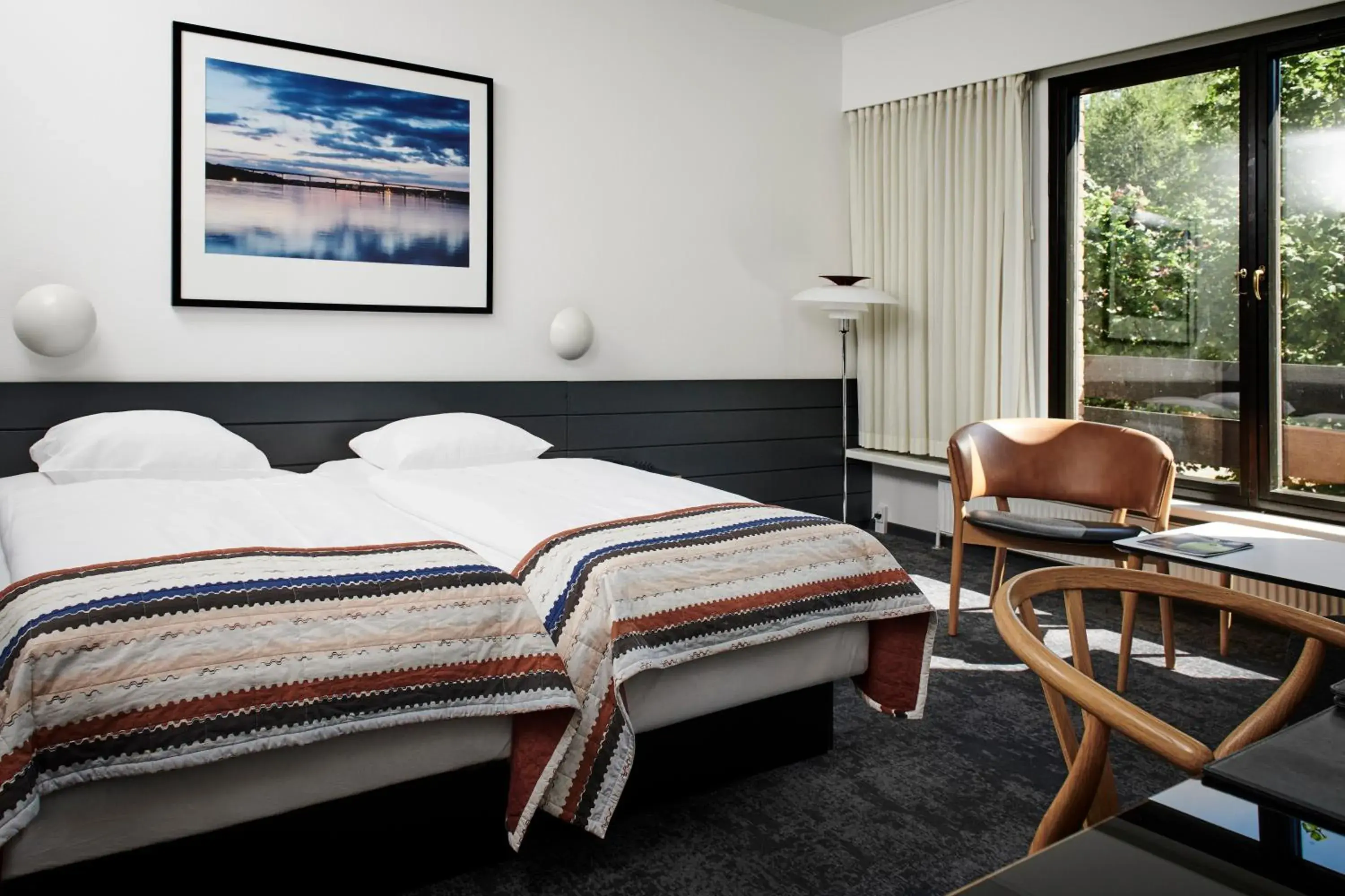 Decorative detail, Bed in Munkebjerg Hotel Decorative detail, Bed in Munkebjerg Hotel