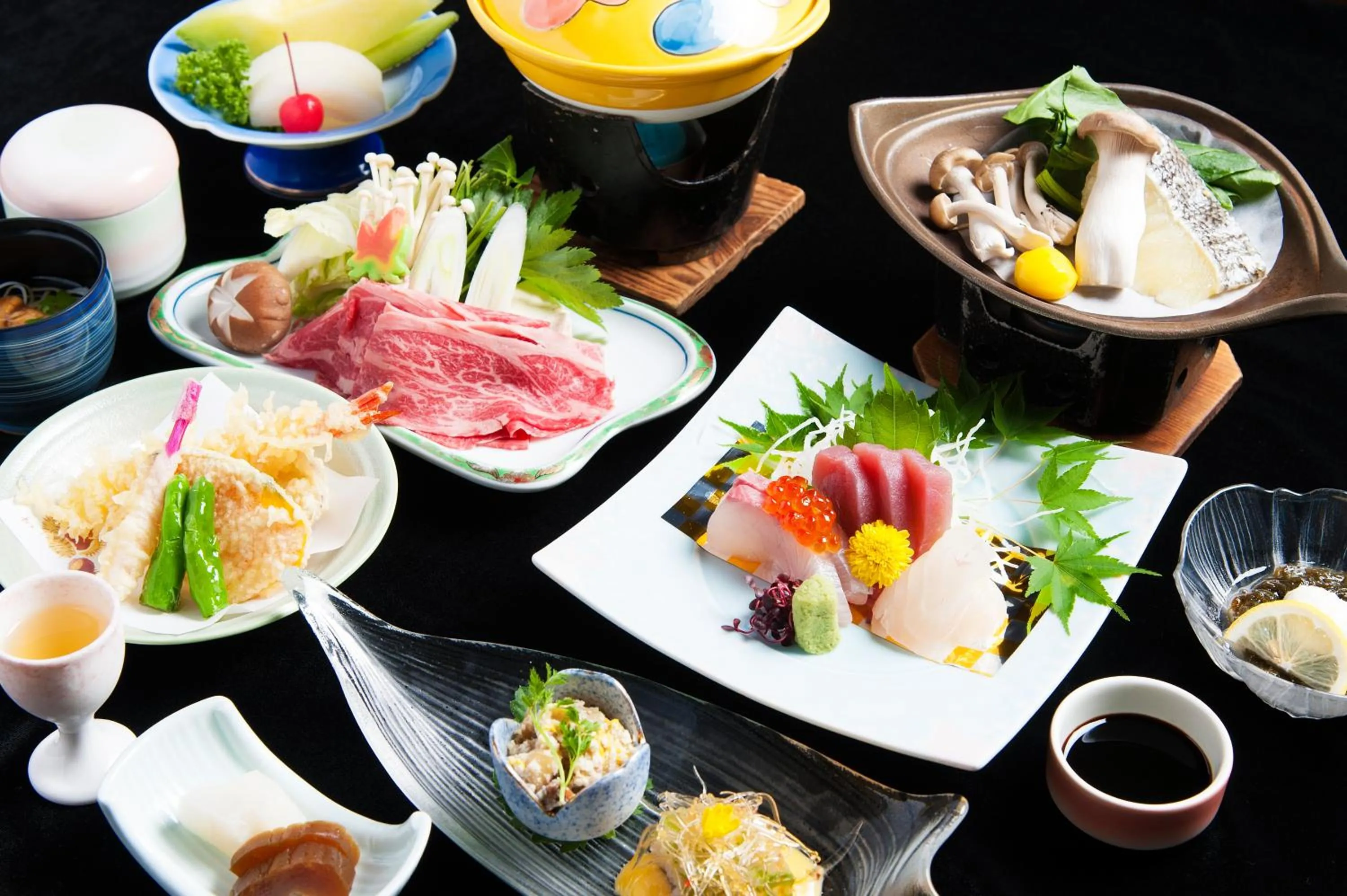 Dinner in Watarase Onsen Hotel Yamayuri