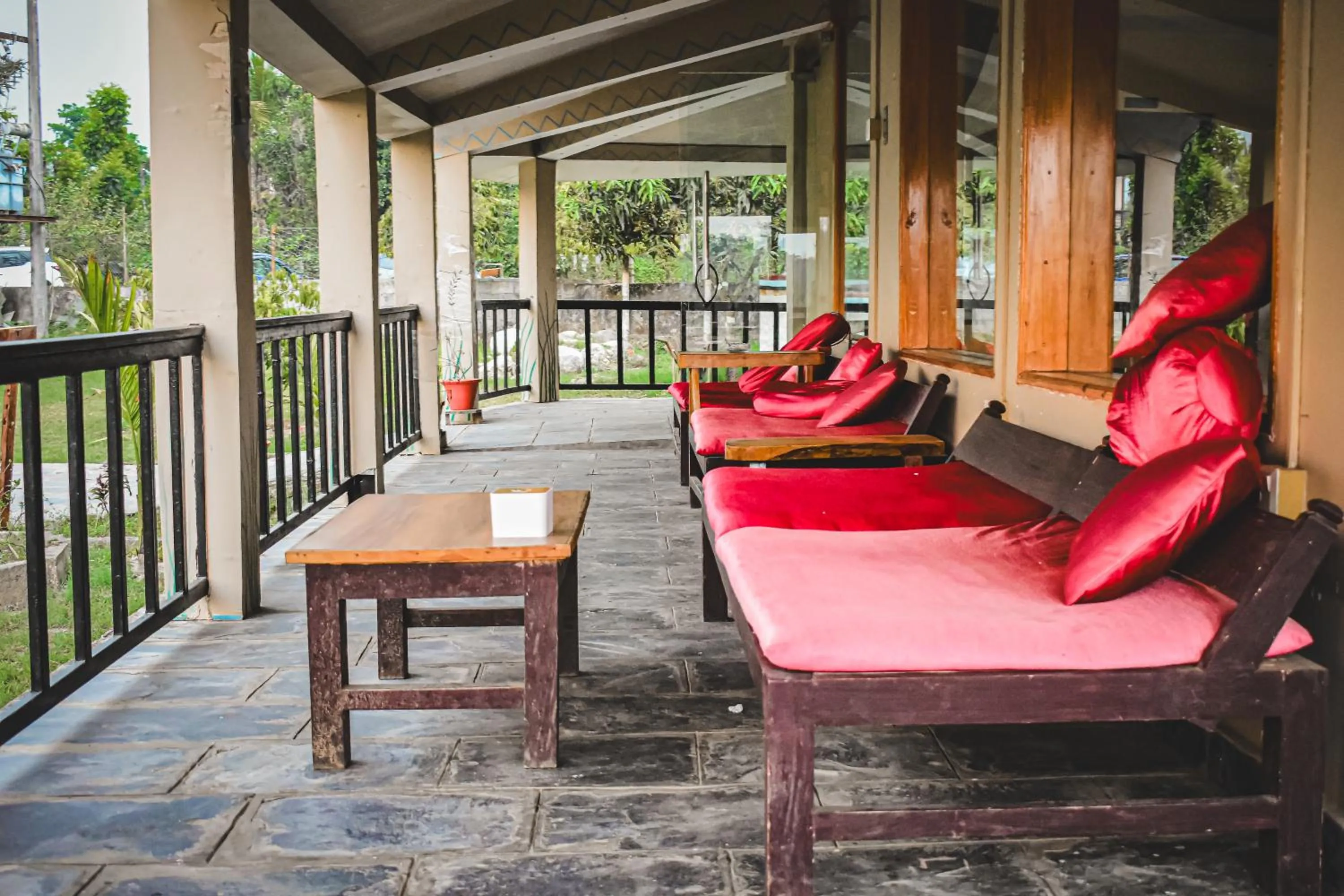 Patio in Chitwan Riverside Resort