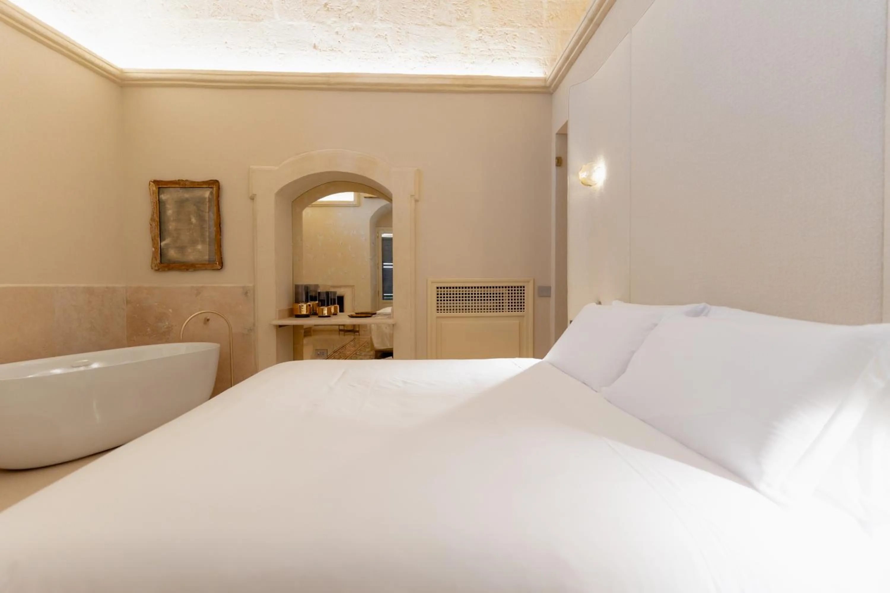 Decorative detail, Bed in Palazzo Del Duca Hotel & Restaurant