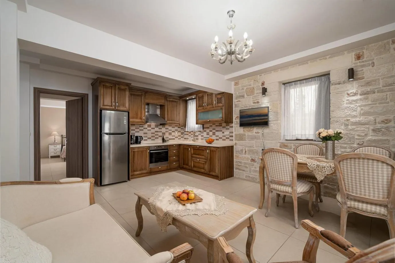 Kitchen or kitchenette in Orelia Cretan Deluxe Apartments