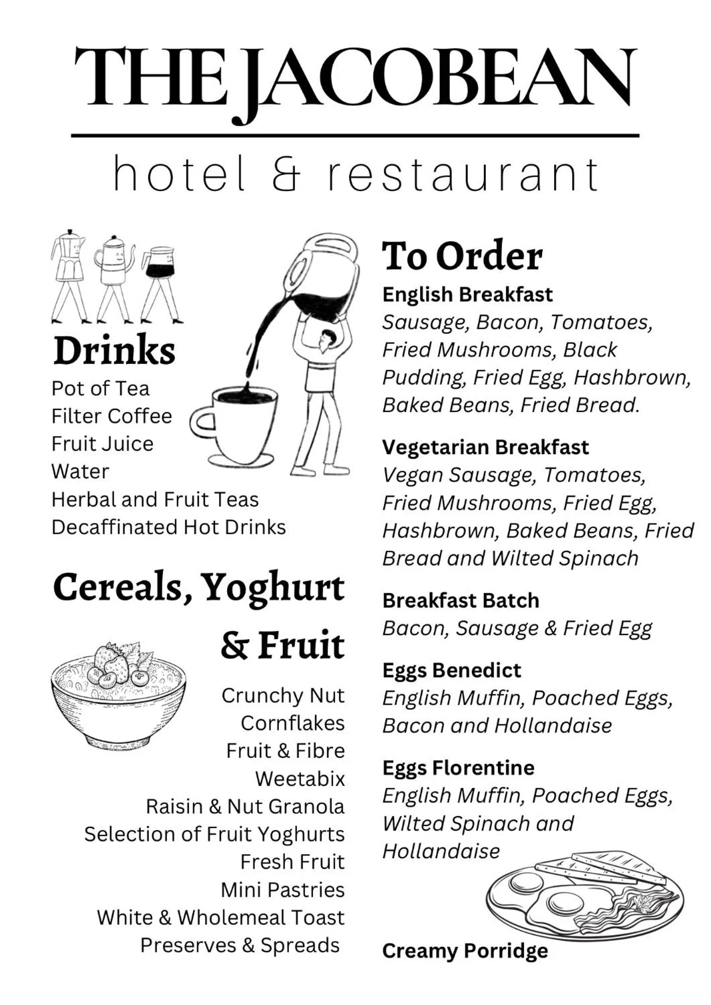 Food in The Jacobean Hotel