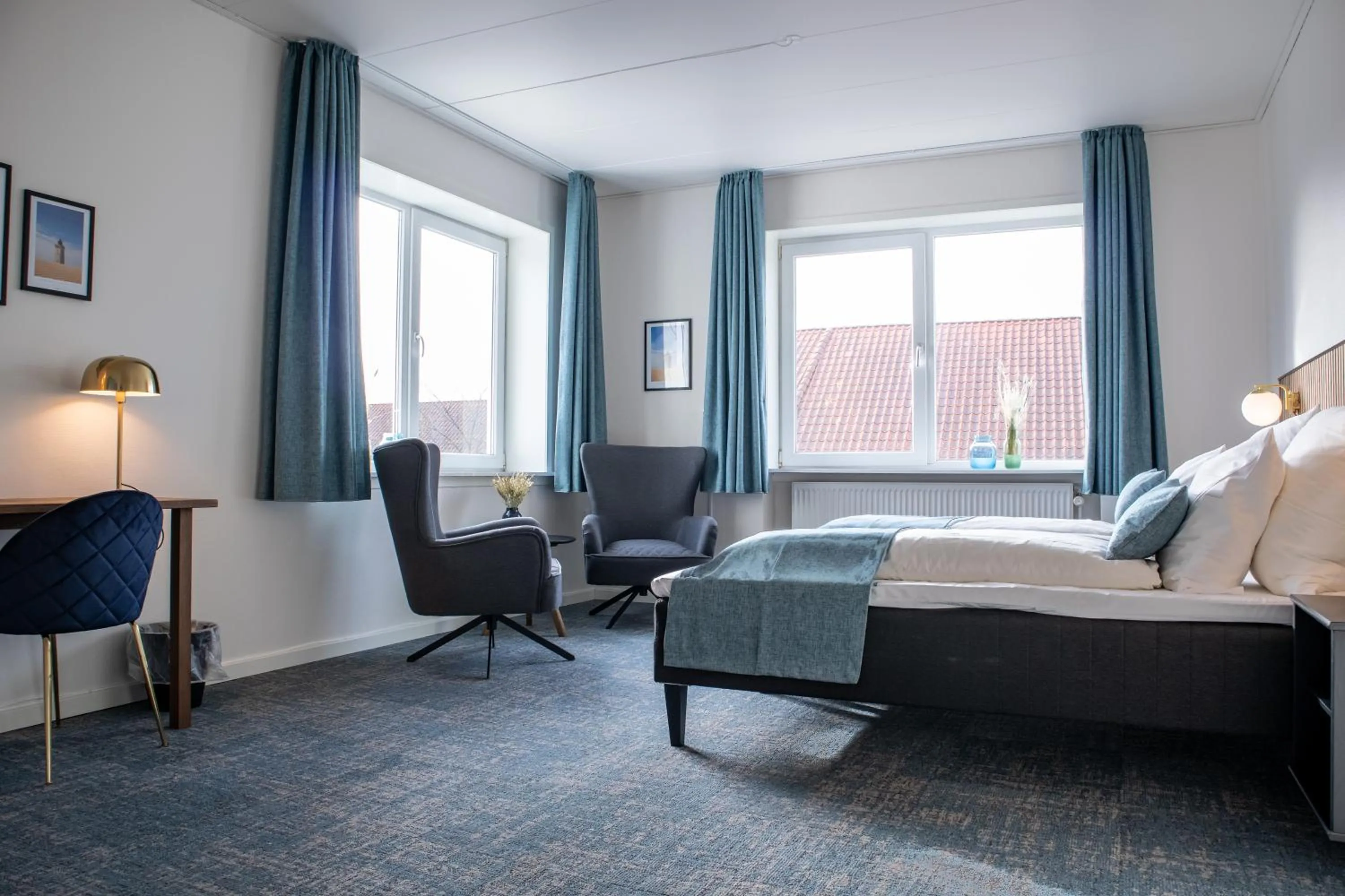 Bedroom, Bed in Hotel Phønix Hjørring