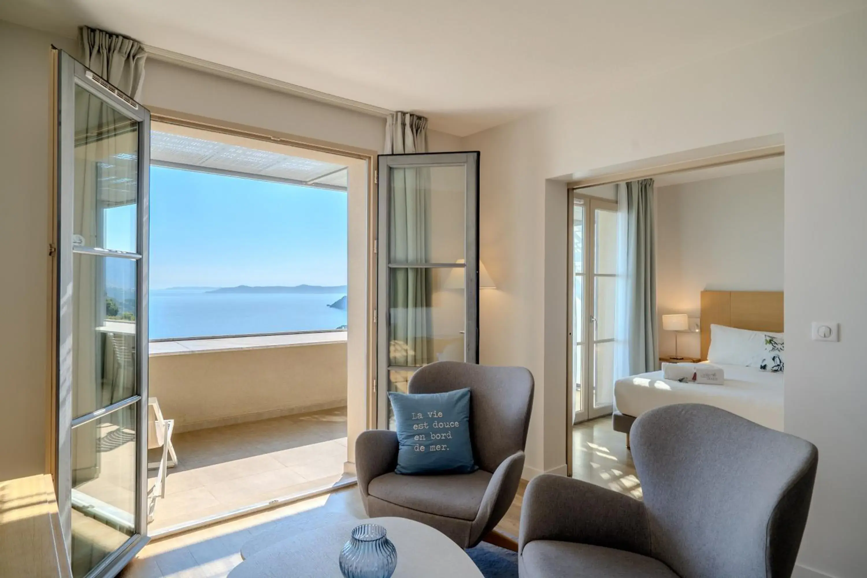 Bed in Hôtel La Villa Douce Bed in Hôtel La Villa Douce