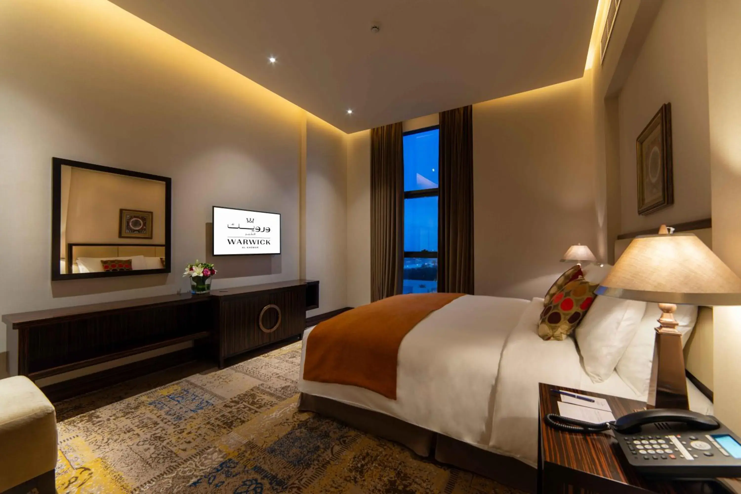 Living room, Bed in Warwick Al Khobar Living room, Bed in Warwick Al Khobar