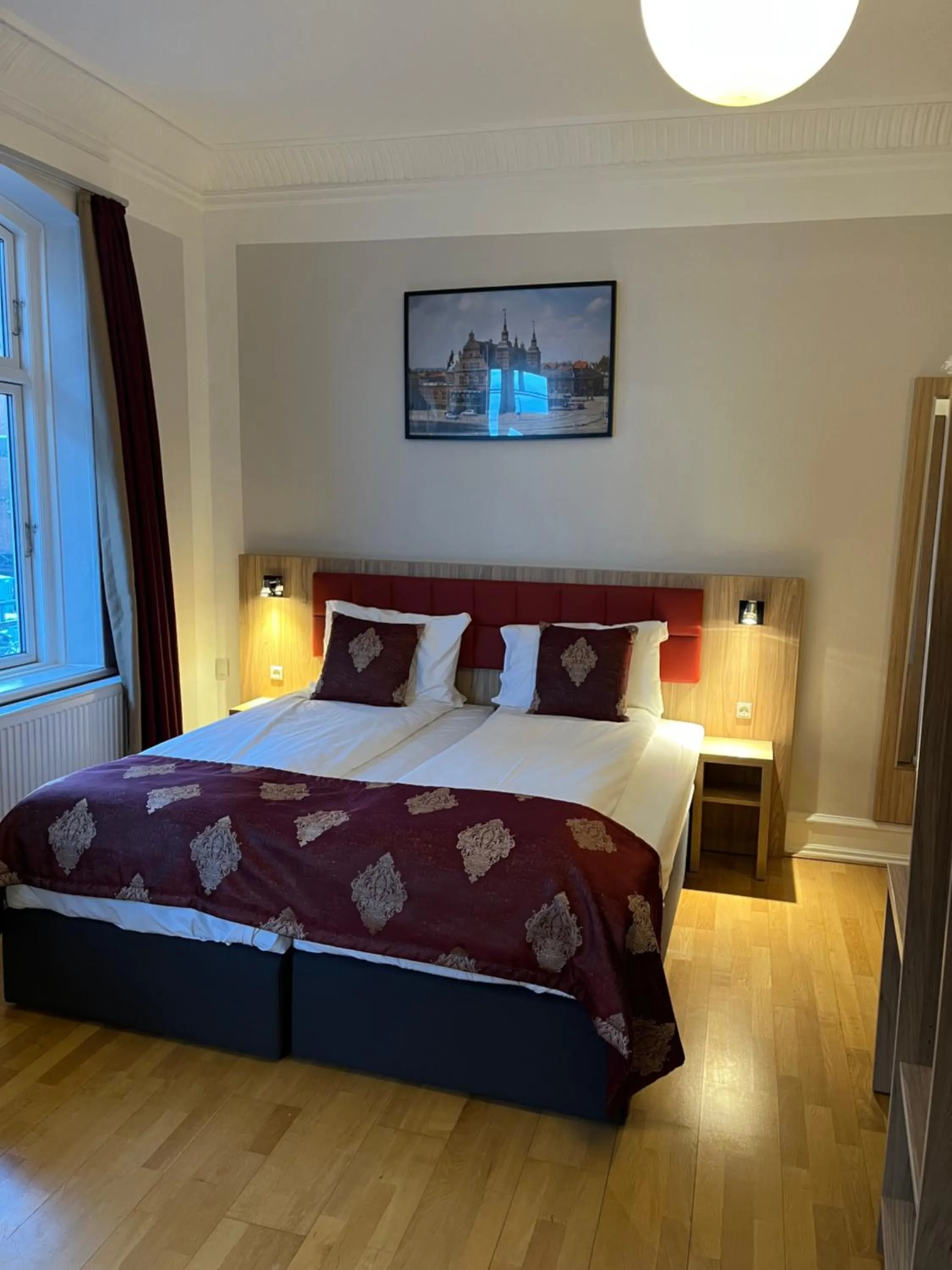 Bed in Hotel Skandia