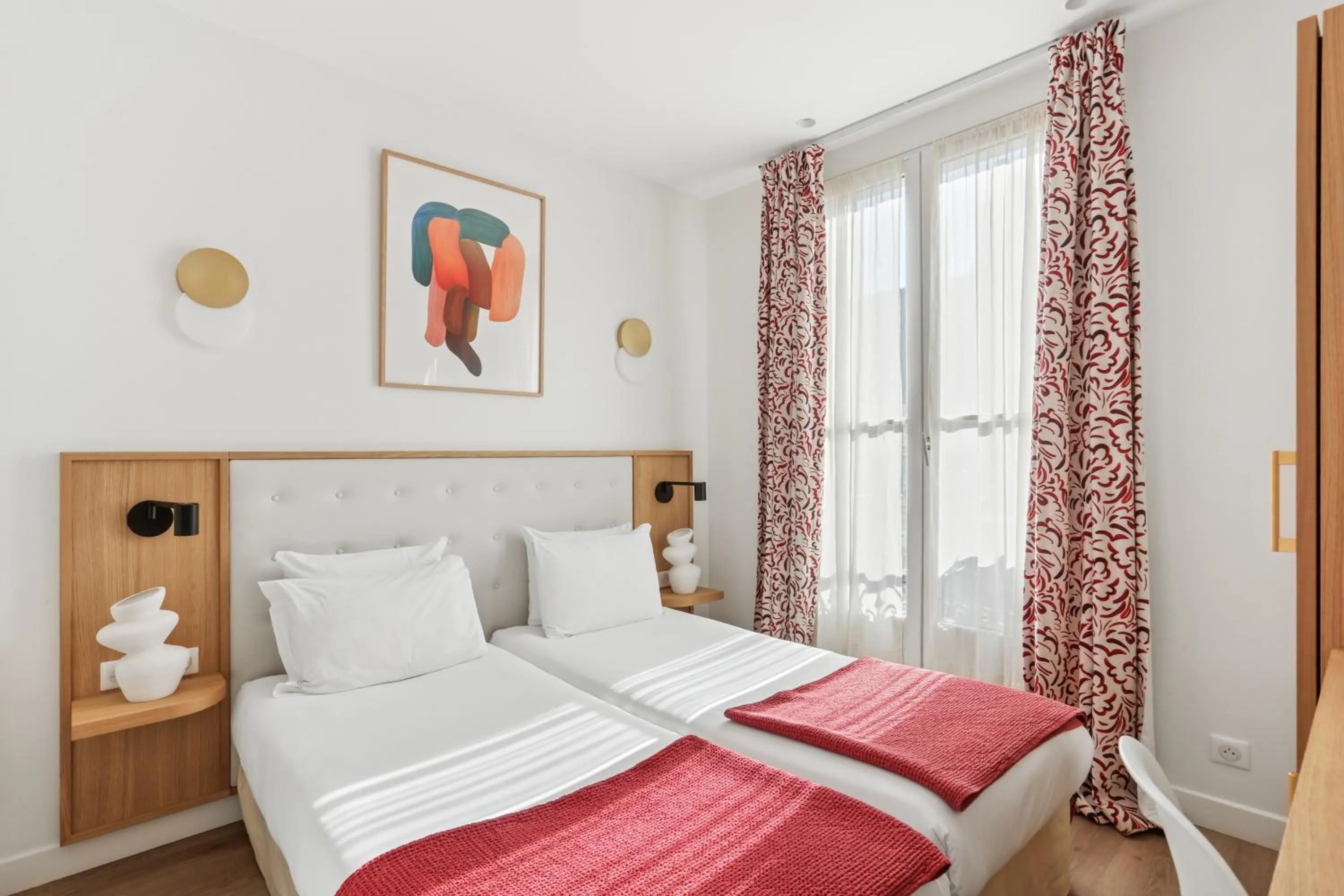 Bed in Hôtel Alexandrine Opera