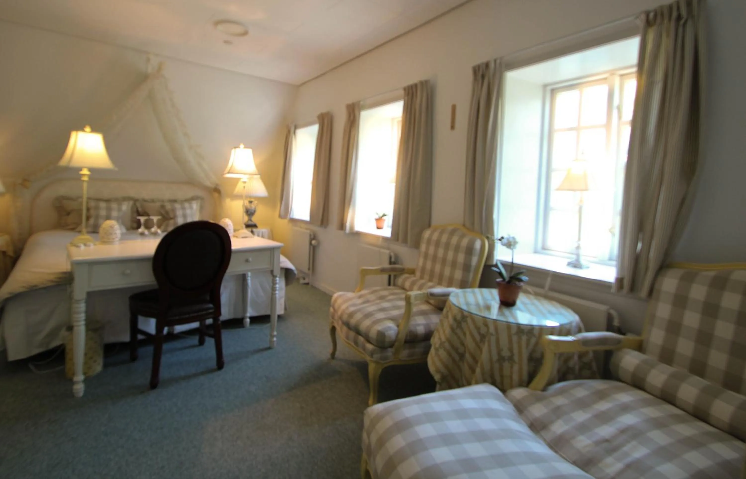 Bed in Sauntehus Castle Hotel