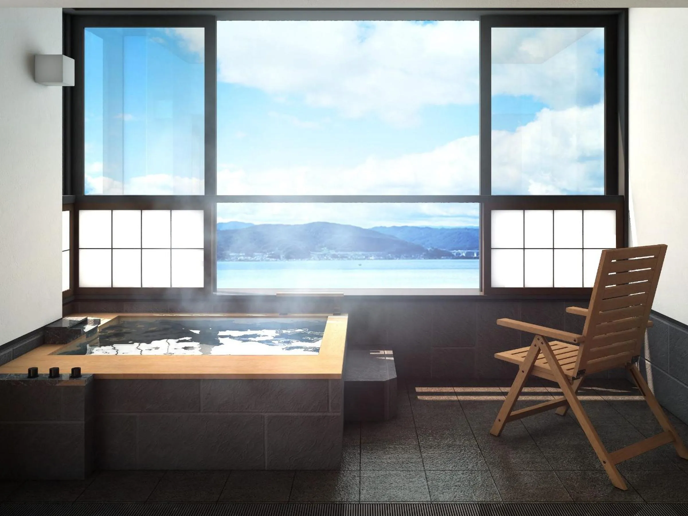 Hot Spring Bath in Sui Suwako